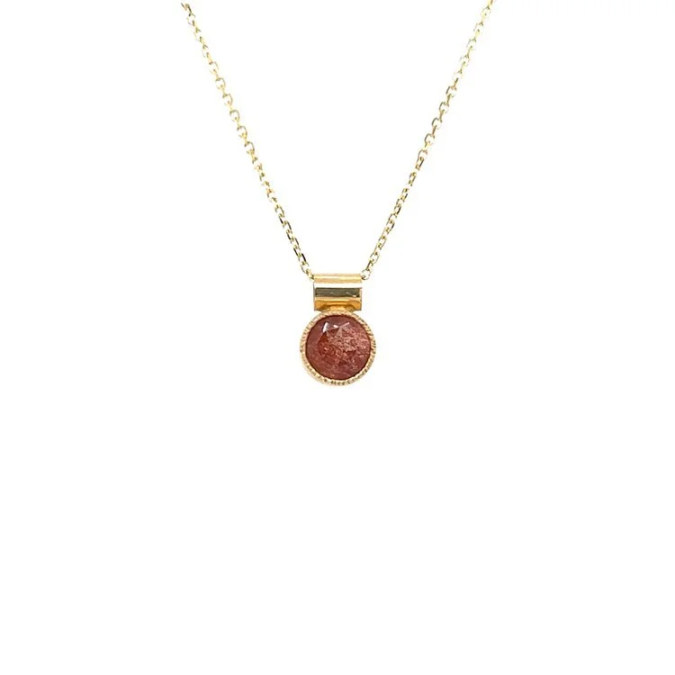 14k Gold Round Oregon Sunstone Necklace (1).jpeg