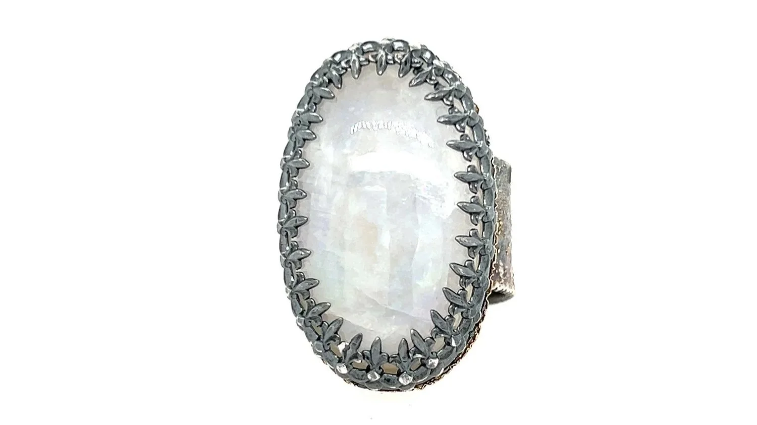 Lustrous Moonstone Ring by Erika Laureano Design