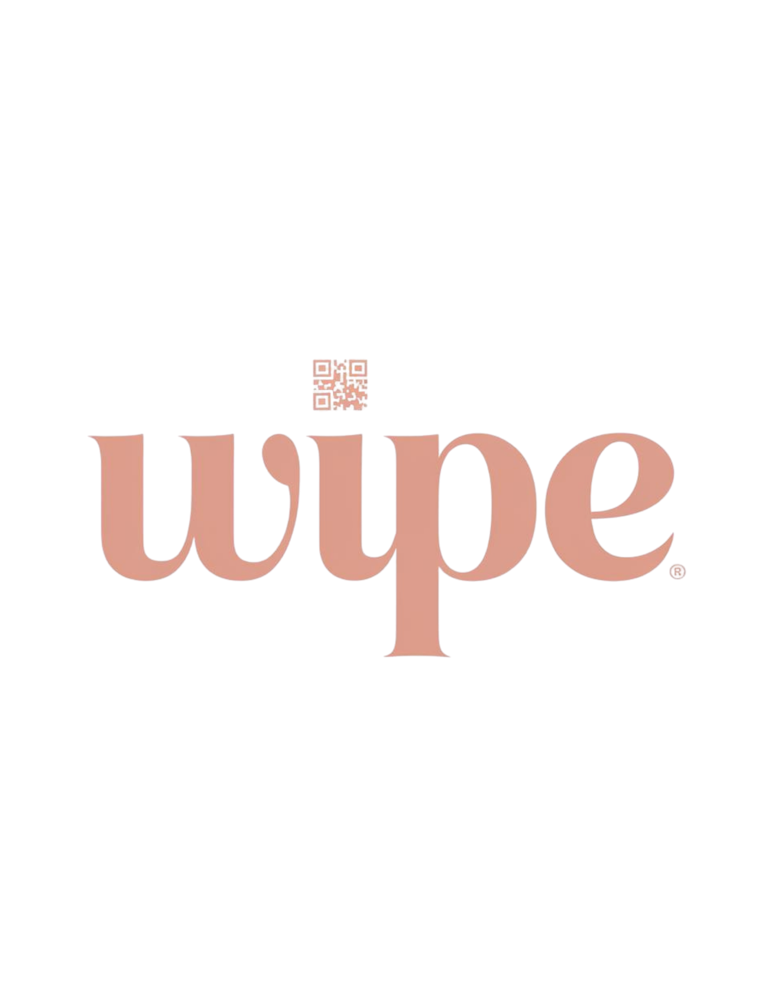 The word 'wipe' printed in lowercase pink letters underneath.