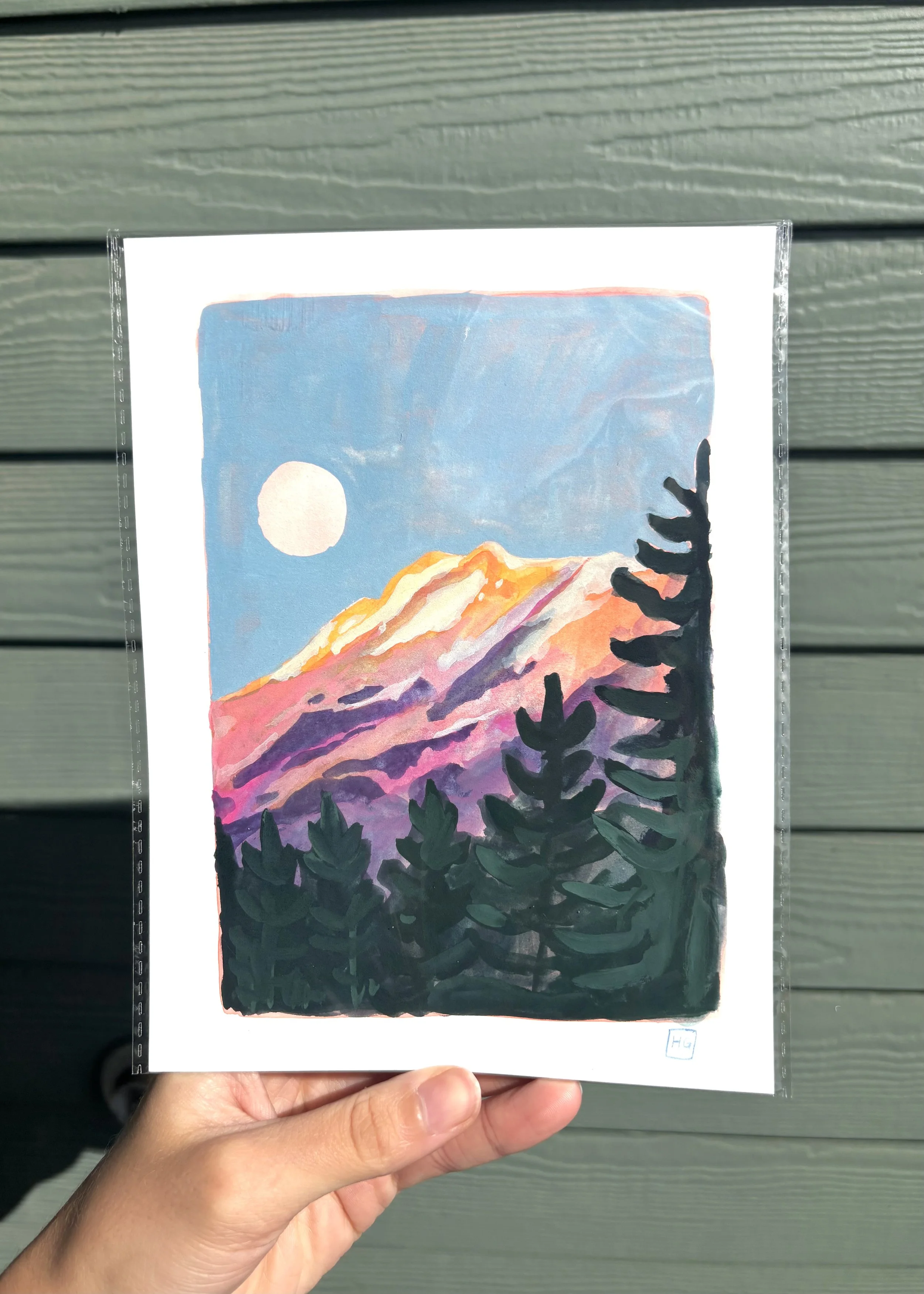 mini original gouache painting