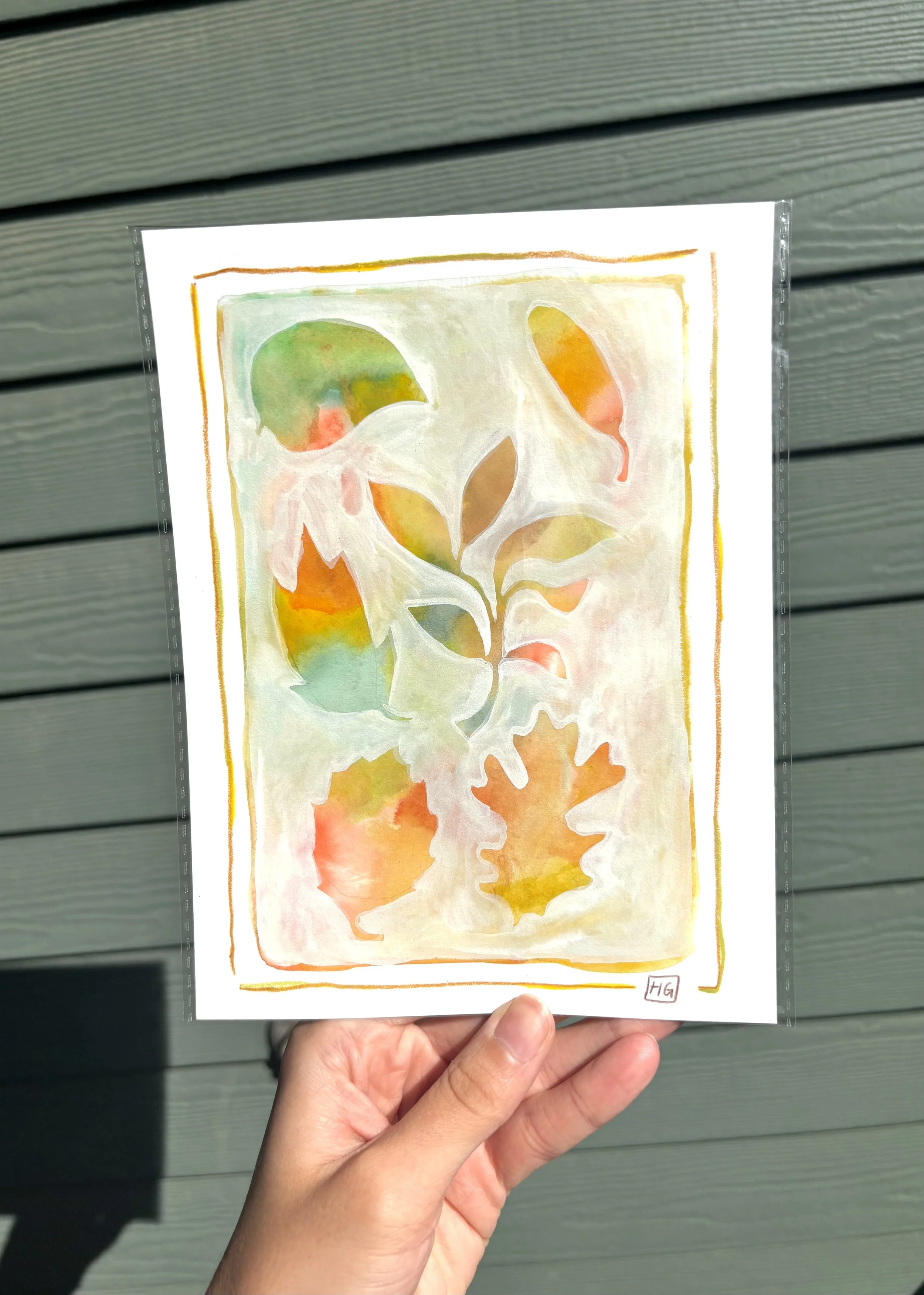 mini original gouache painting