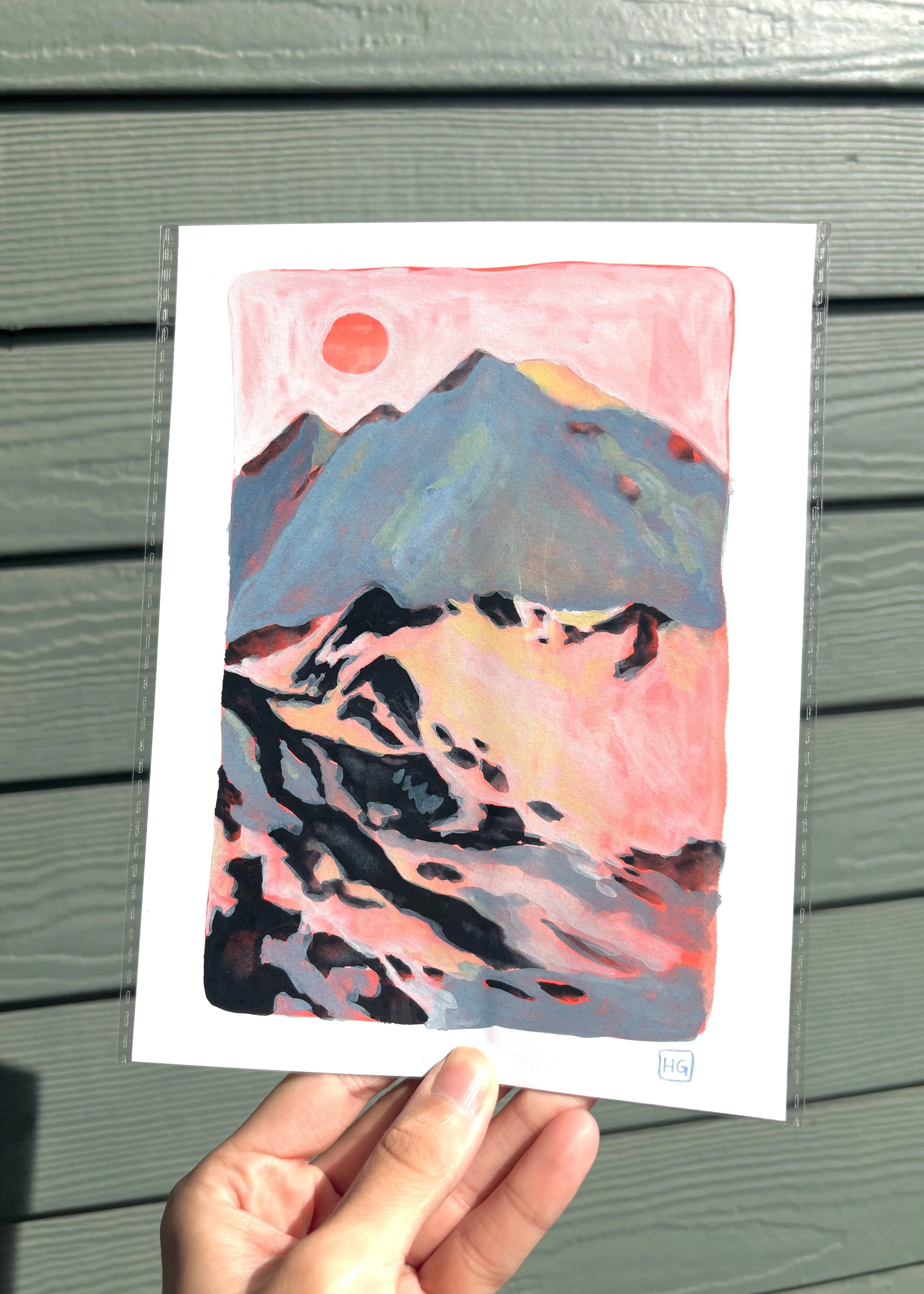 mini original gouache painting