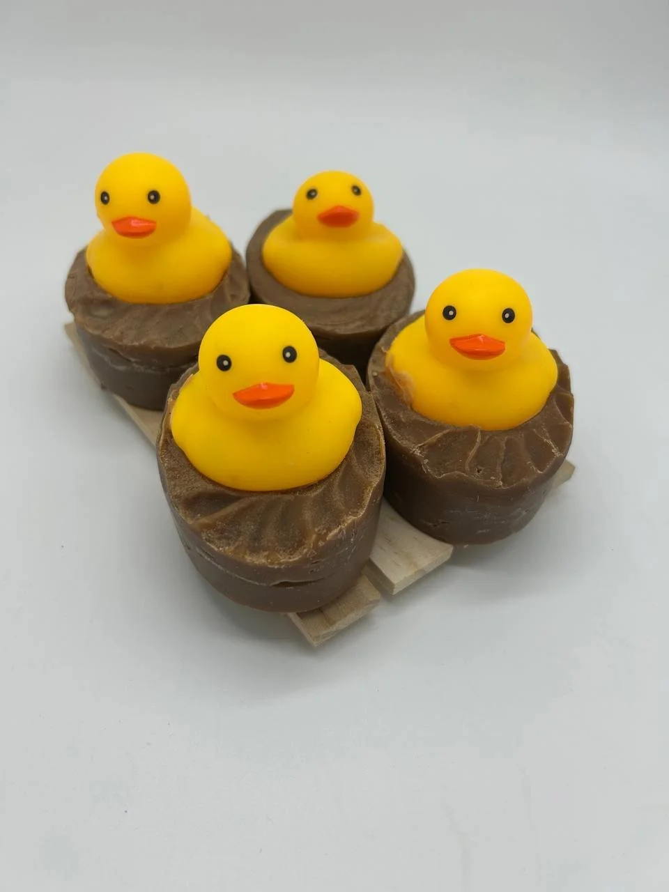 Gentle Handmade Kids Soap — Caramel Scent with Hidden Rubber Duck