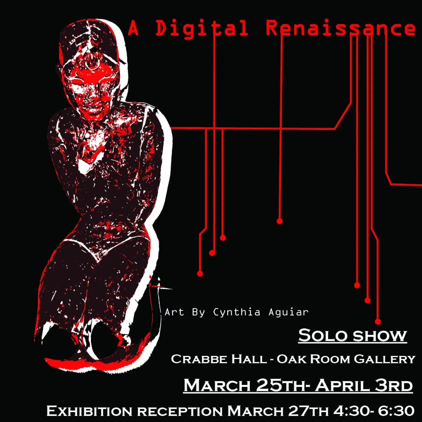 YAYY the flyers are up for ♡ A Digital Renaissance ♡
A week from today, I'll be having the exhibition reception for my gallery show: March 27, 4:30-6:30 pm! If you can't make that day, stop by anytime from 11AM - 4PM it will be up from the 25th of Ma