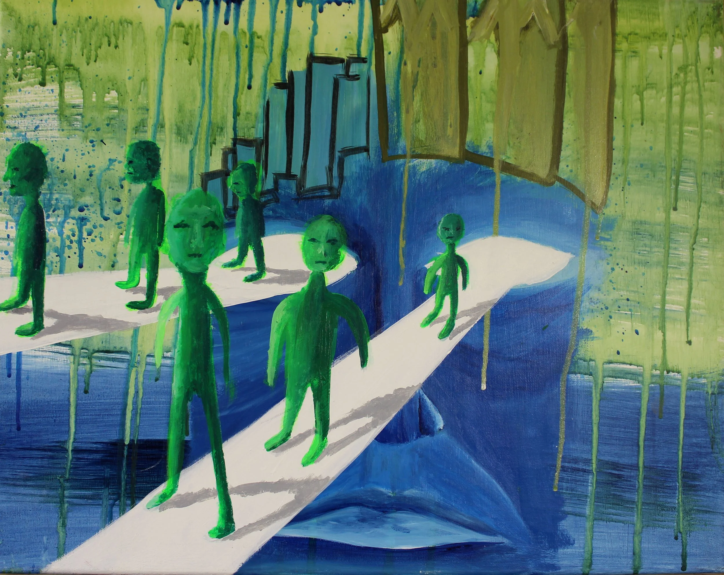 Overruled by Man, Acrylic paint, 2ft x 1ft, 2019