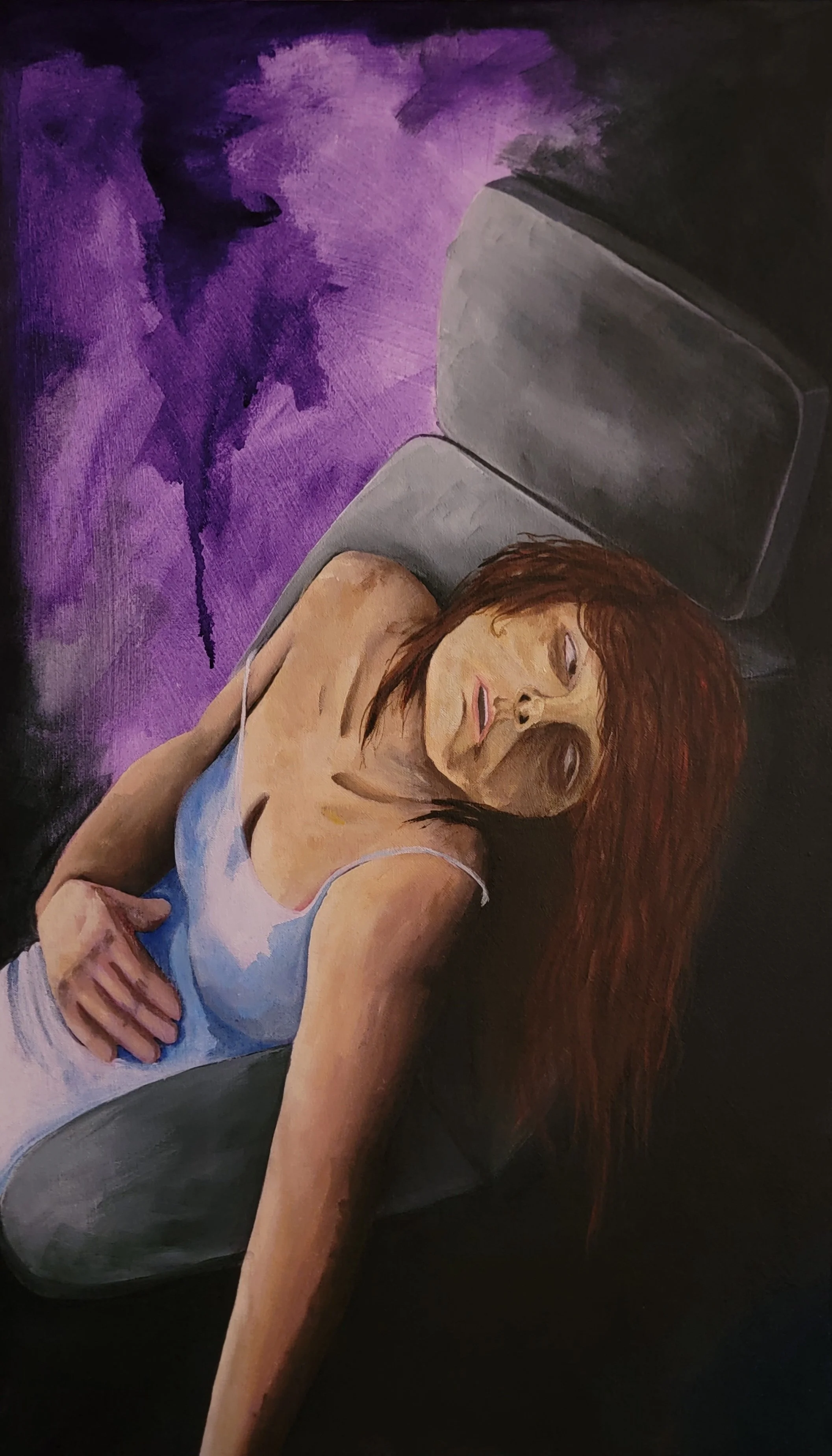 Addictions, Acrylic paint, 18in X 30in, 2024