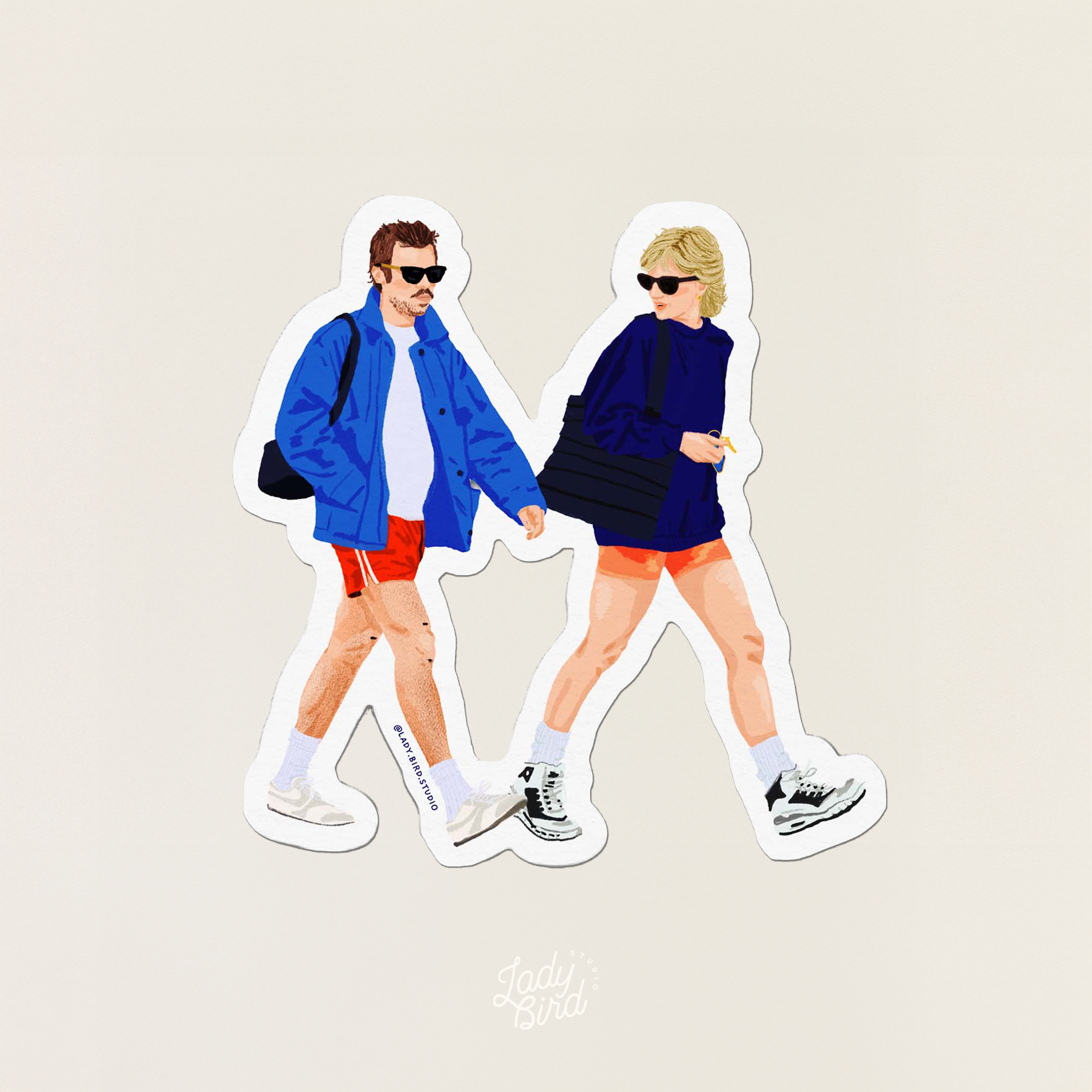 Harry & Princess Di Sticker