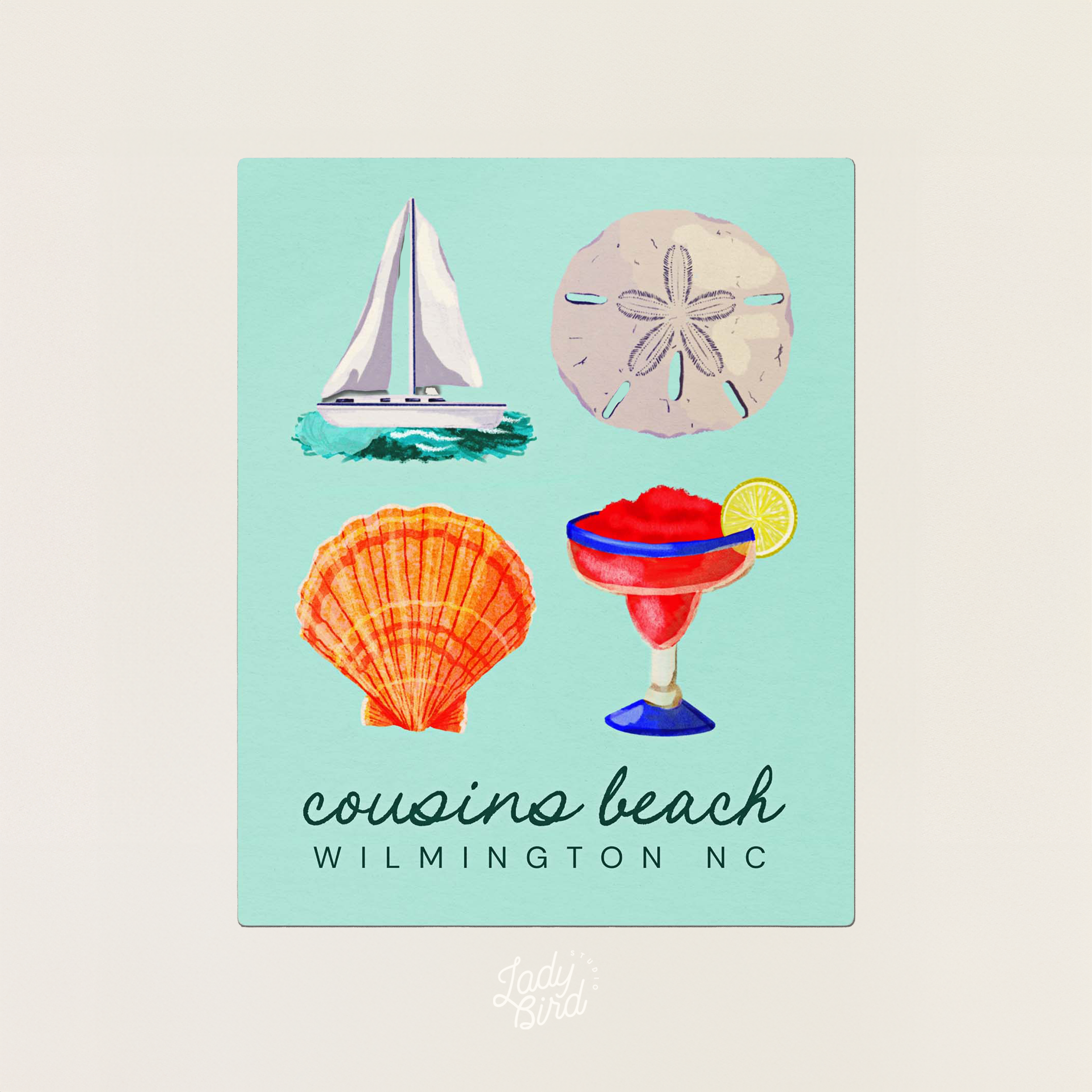 Cousins Beach | Wilmington NC Sticker