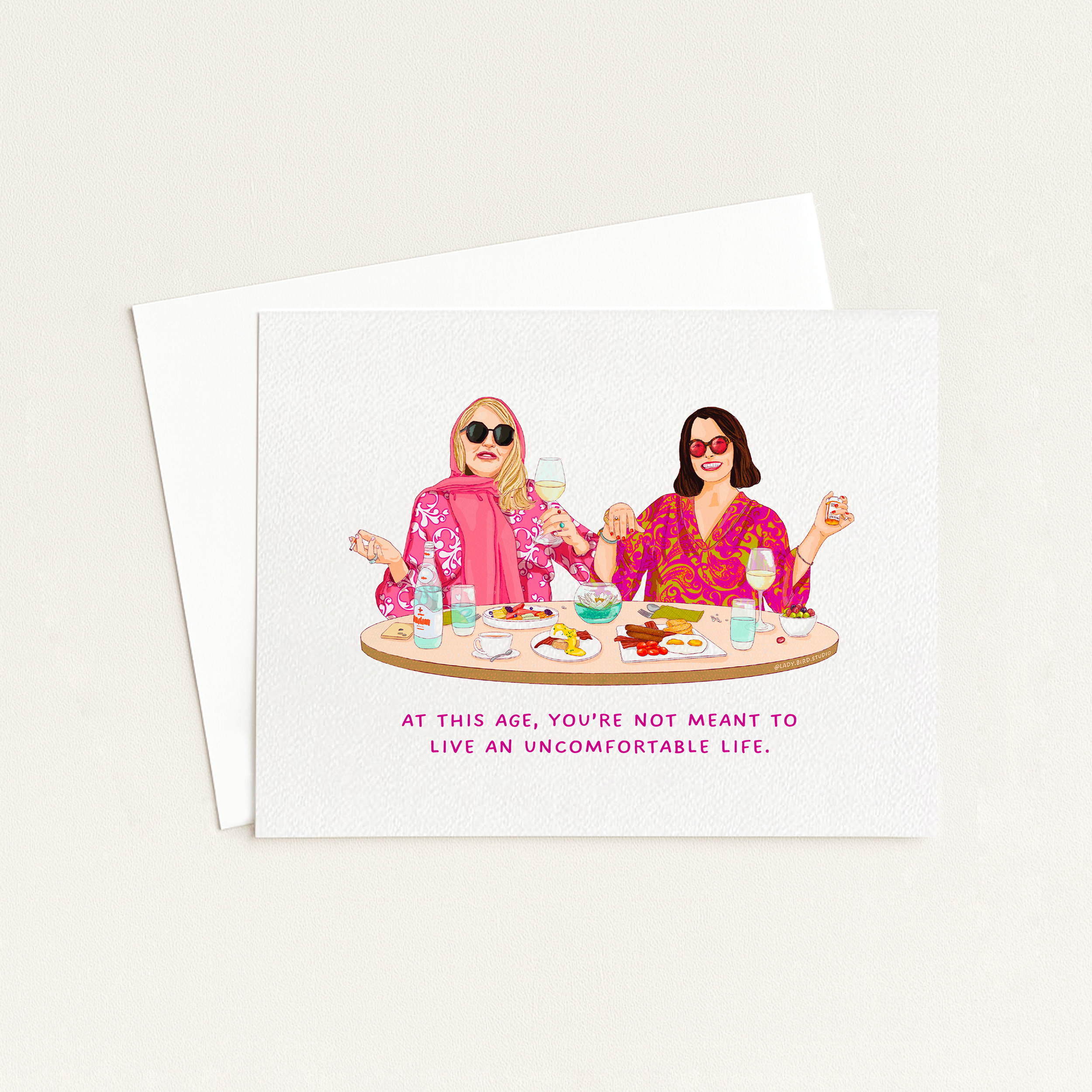 White Lotus Birthday Card