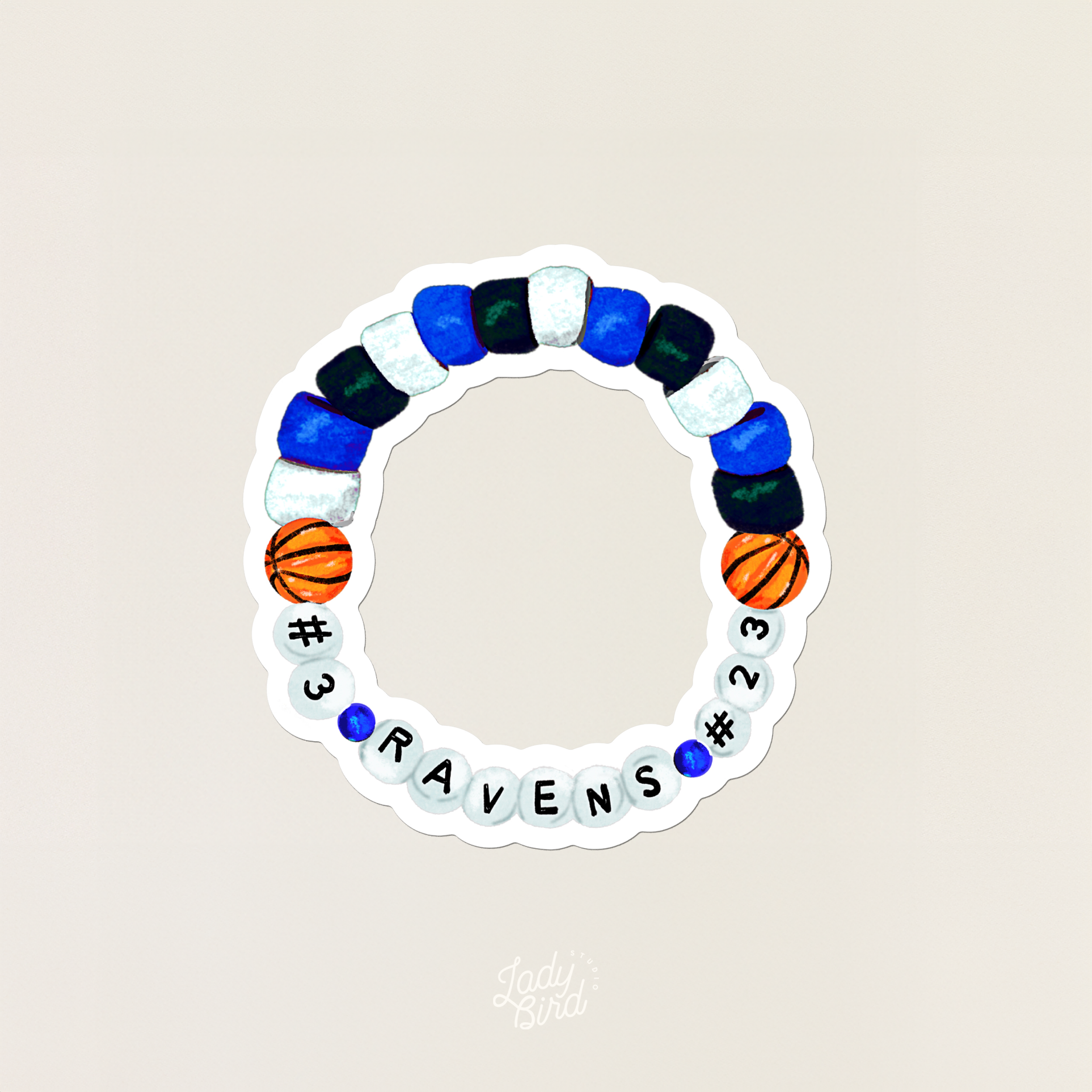 Ravens Friendship Bracelet Sticker