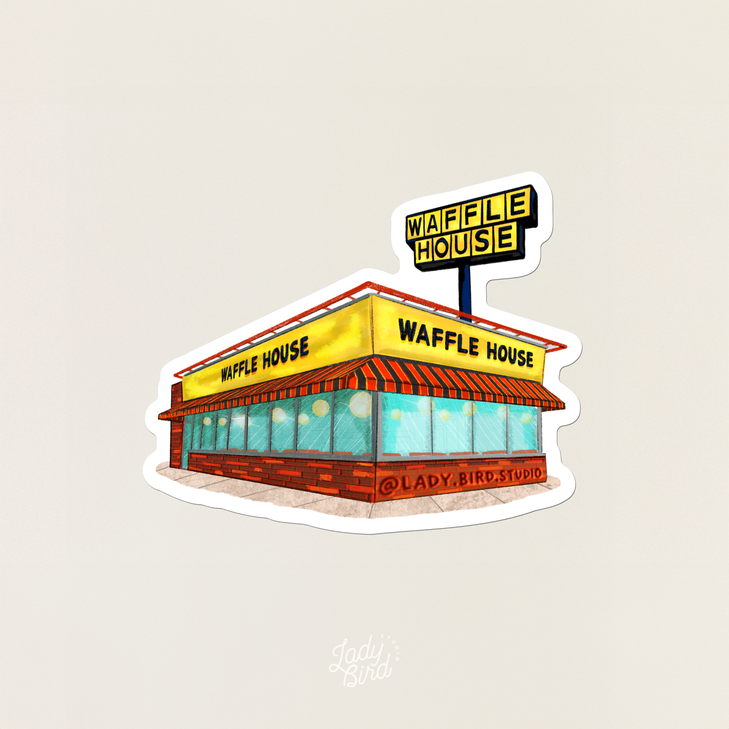Waffle House Sticker