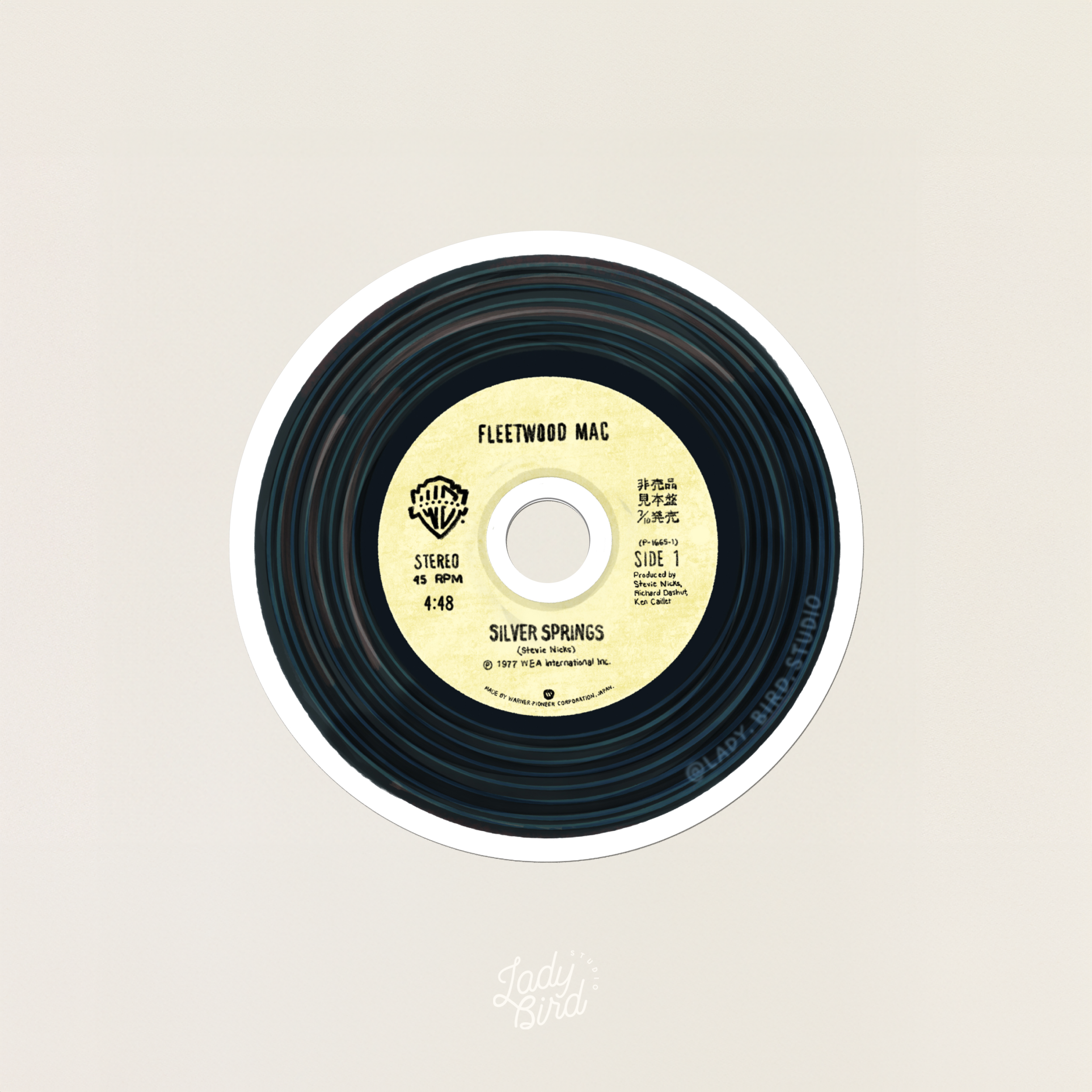 Silver Springs 45RPM Record Sticker