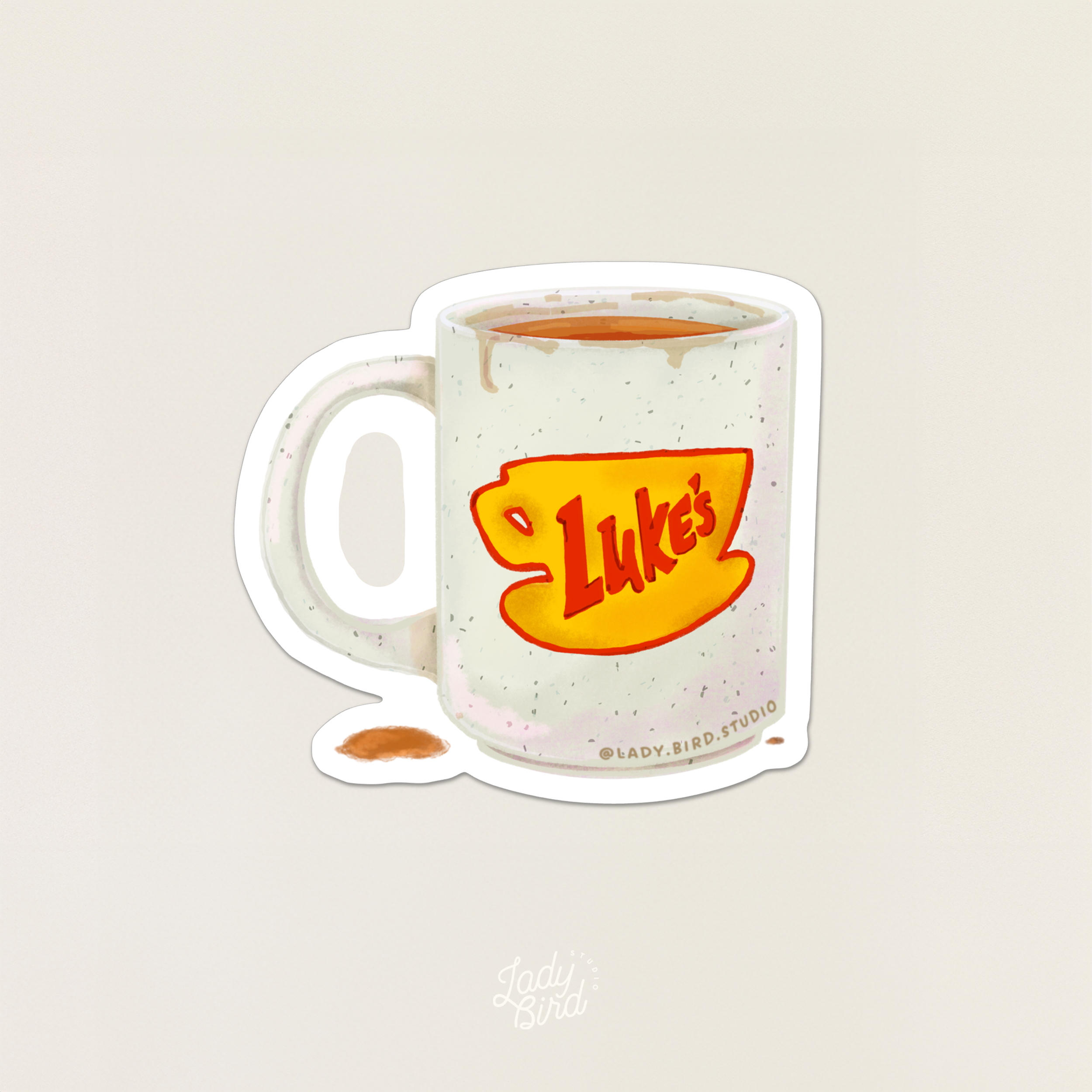 Luke's Coffee Mug Sticker