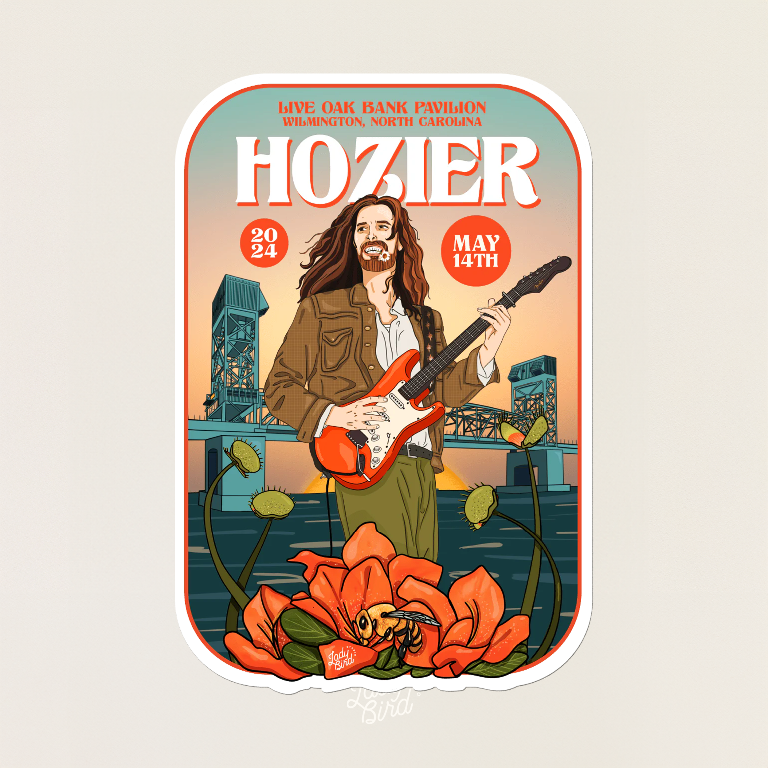 Hozier Wilmington Concert Poster Sticker