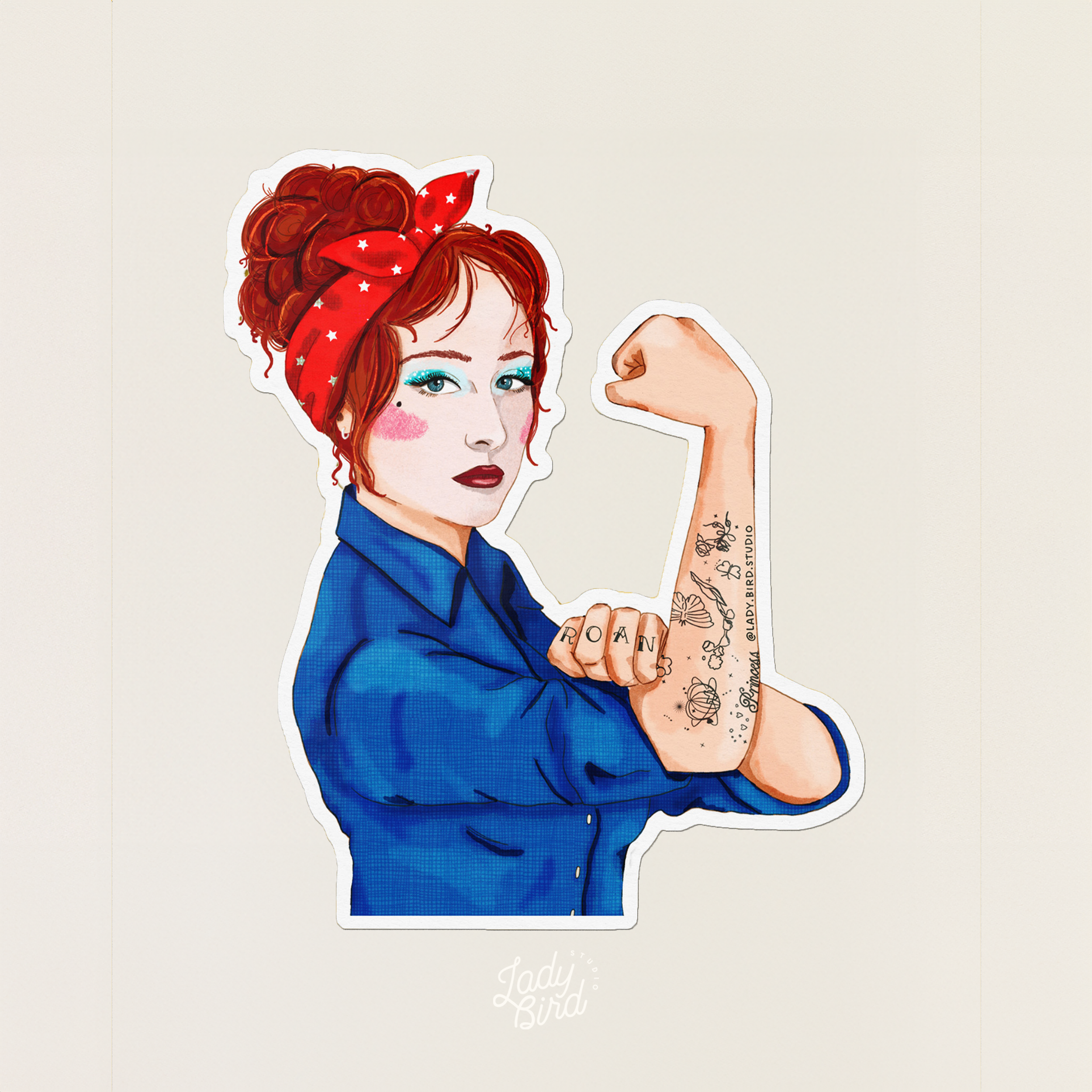 Roan the Riveter Sticker