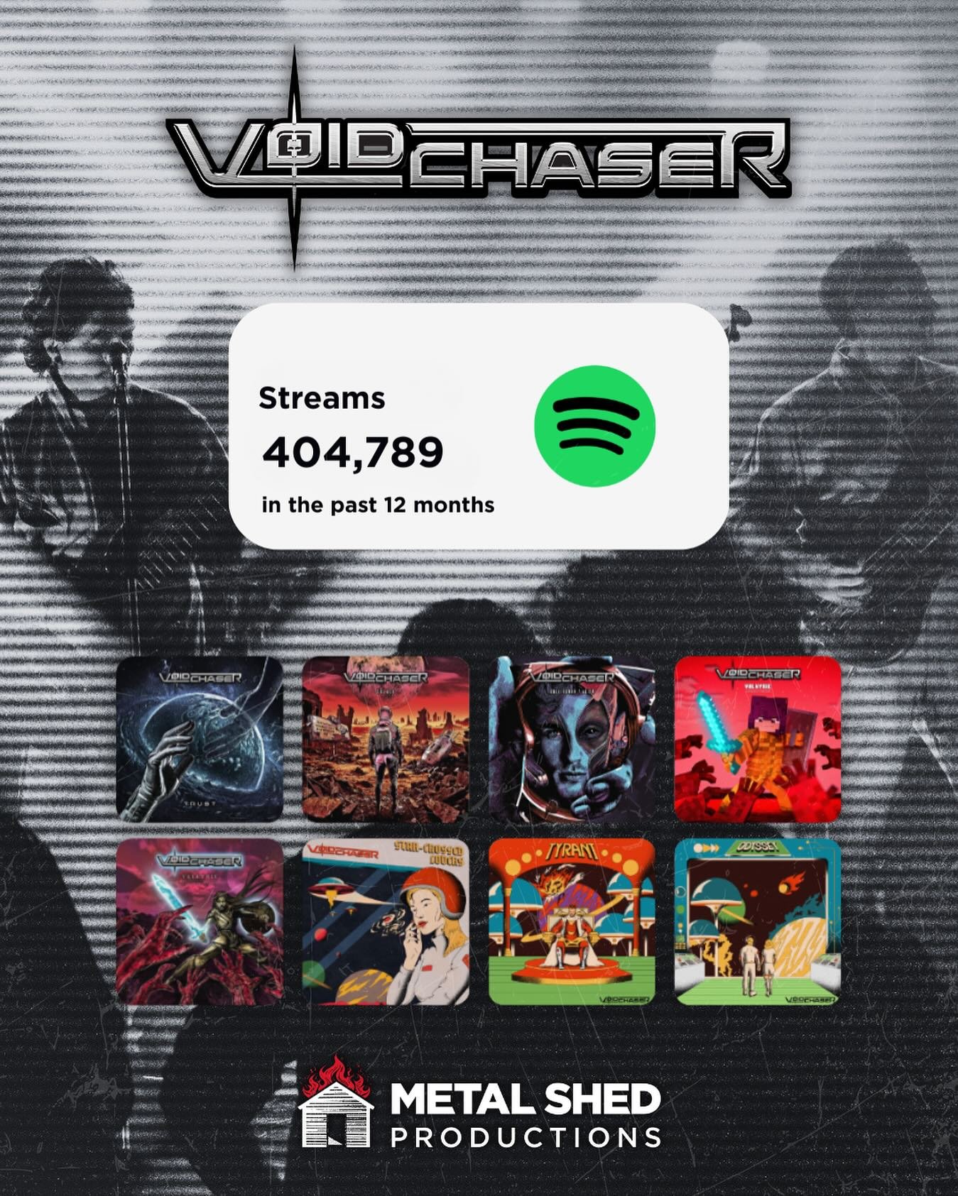 🎧 400,000+ streams on Spotify this past year &mdash; that&rsquo;s wild.

Huge thanks to everyone who&rsquo;s been spinning our tracks, whether it&rsquo;s for the riffs, the feels, or just to annoy your neighbors (we support that).

We&rsquo;re hard 