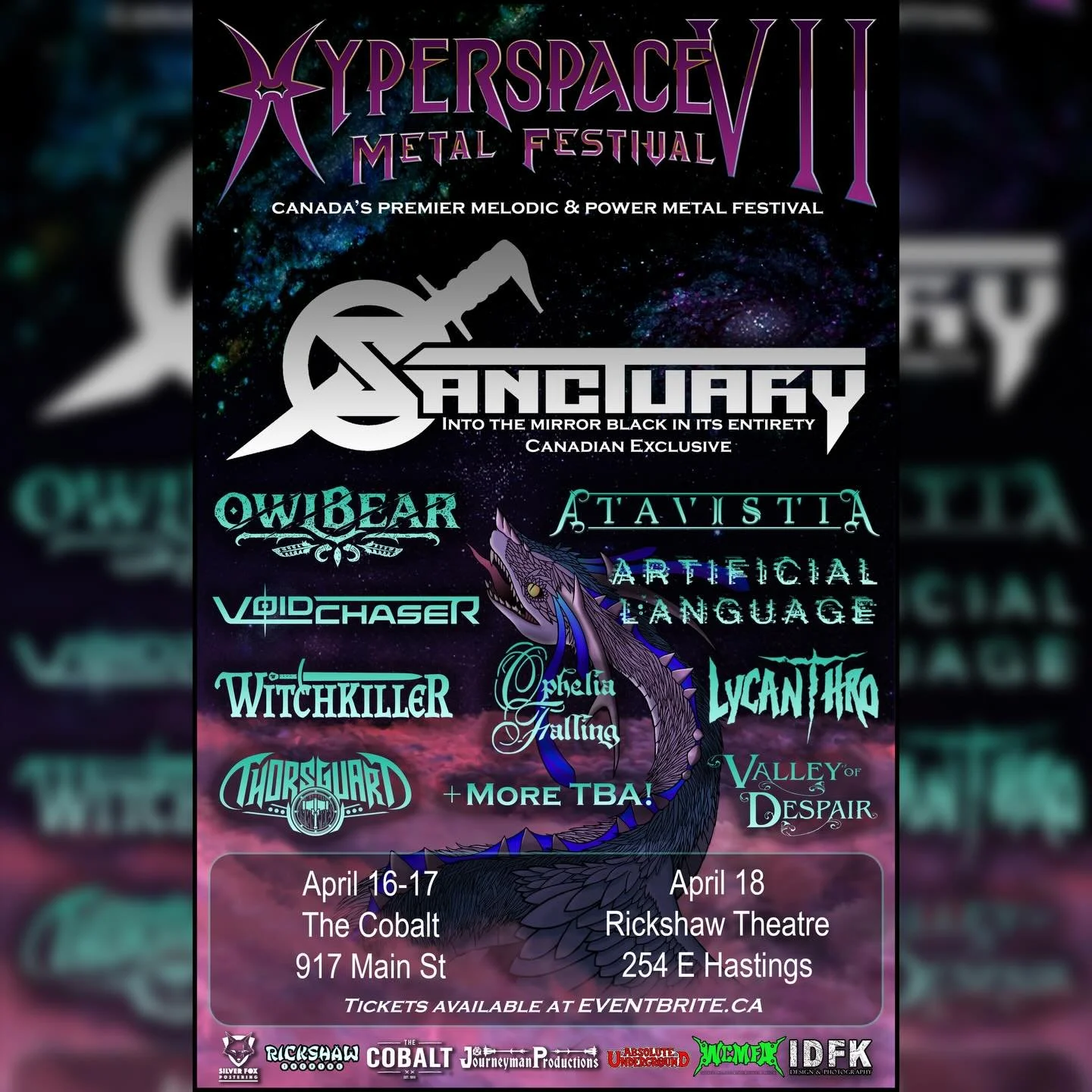 🚀 Vancouver! We&rsquo;re coming to you this April!

That&rsquo;s right, we&rsquo;re crossing the entire country to be part of the mythical @hyperspacemetalfestival this April, alongside an incredible lineup featuring the one and only @sanctuary_meta