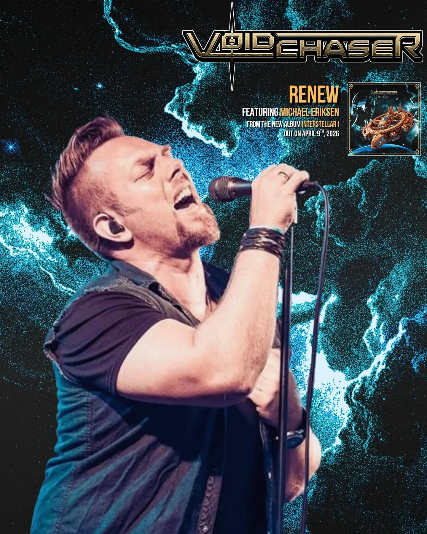 💥 It is an immense privilege to announce that the one and only @michaeleriksenofficial (@officialcircusmaximus) will be featured on the closing track, RENEW, from our upcoming album INTERSTELLAR I, out this Thursday April 9th.

#progressivemetal
#ci