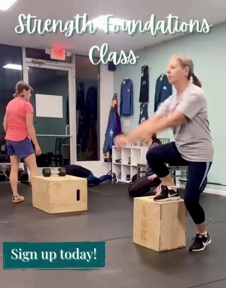 These ladies are &ldquo;stepping up&rdquo; their strength training journey at our morning Strength Foundations class!💪