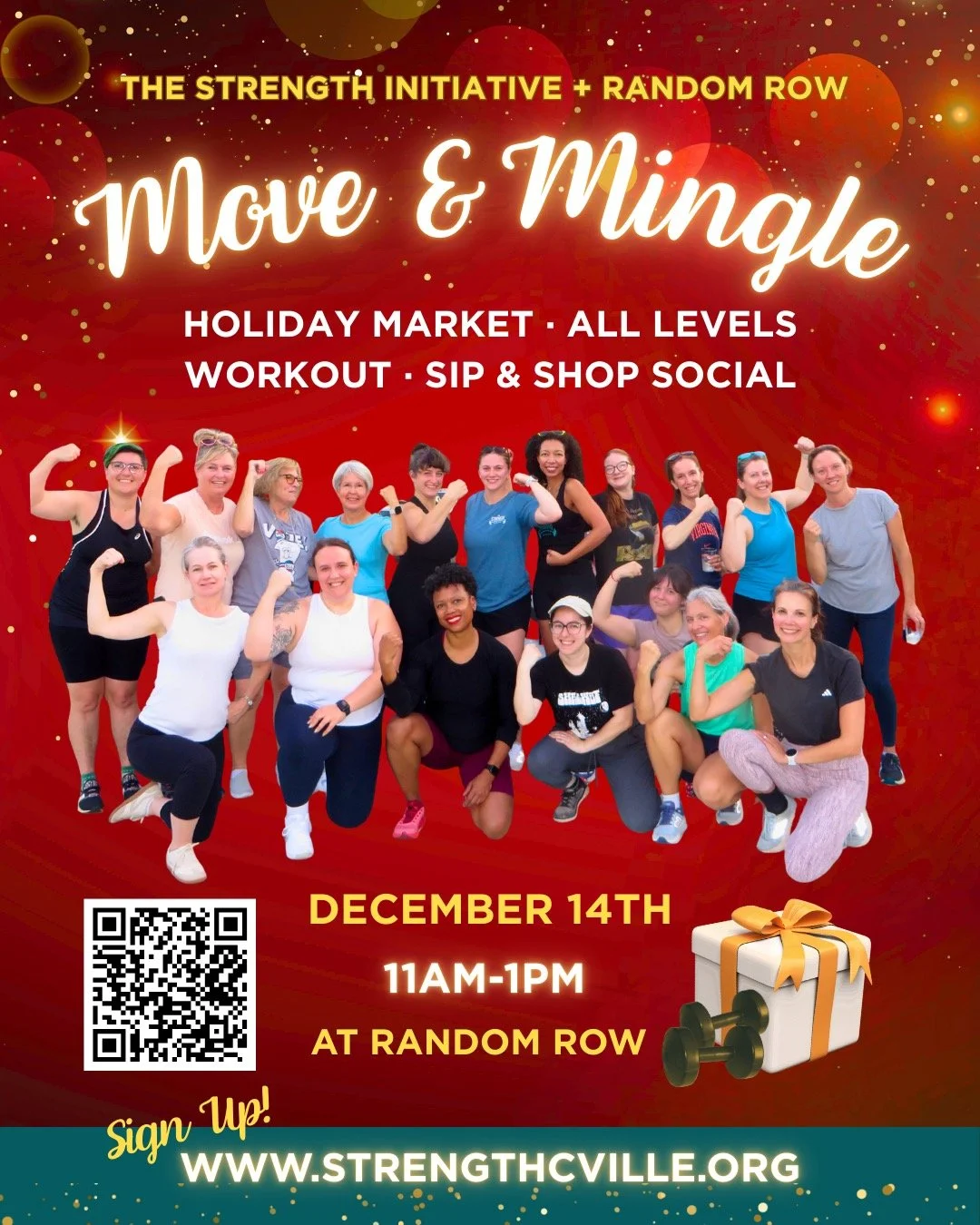 Join us at Random Row Brewing Co. for an all levels strength workout, followed by a pop up holiday market, and social hour! 

Your registration includes a drink ticket for one of Random Row's many tasty offerings!

Come lift, sip, and shop, all while