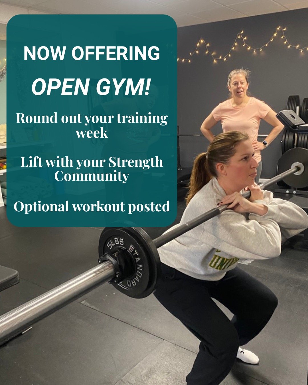 Come round out your training week, with an additional day of lifting with your strength community! 💪