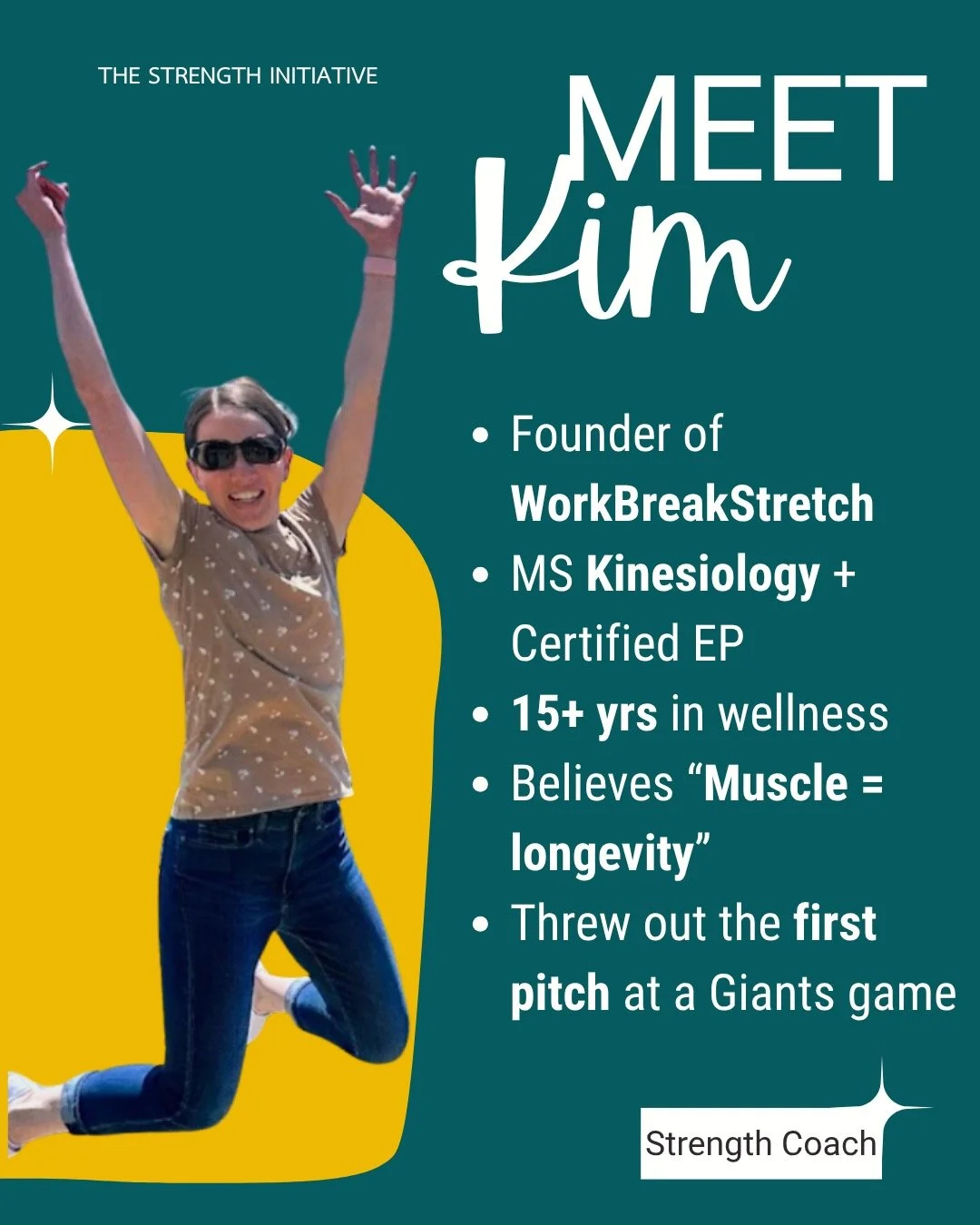 We&rsquo;re excited to welcome Kim to our team of strength trainers!

With a background in kinesiology, years of experience in wellness leadership, and a passion for helping people stay strong as they age, Kim brings both expertise and energy to our 