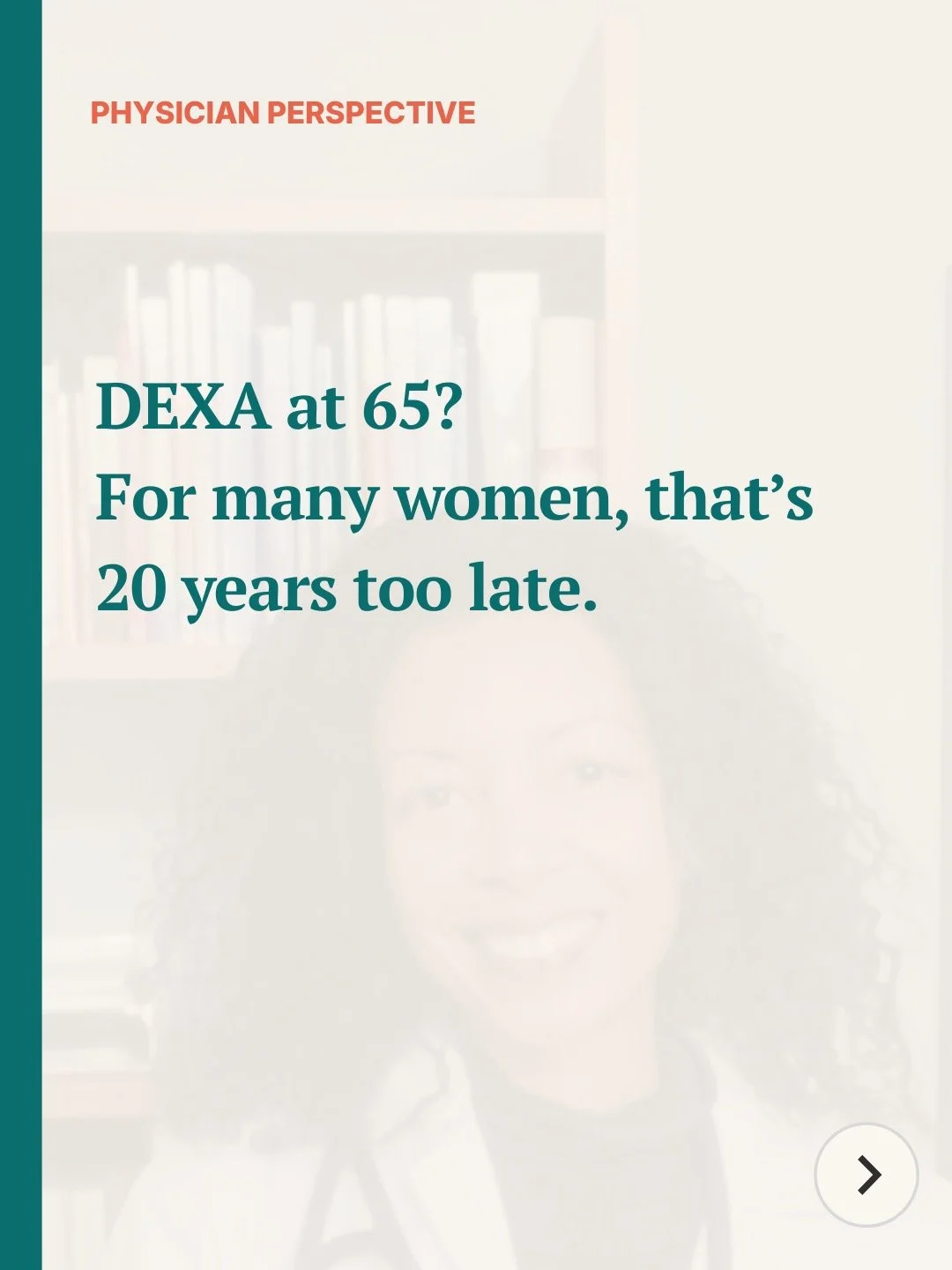 Most women are told to wait until 65 for a DEXA scan.
But bone loss doesn&rsquo;t wait.

Knowing earlier gives you options&mdash; to build strength, protect bone, and stay independent long-term.

We&rsquo;re grateful to @metafitrx for donating a DEXA