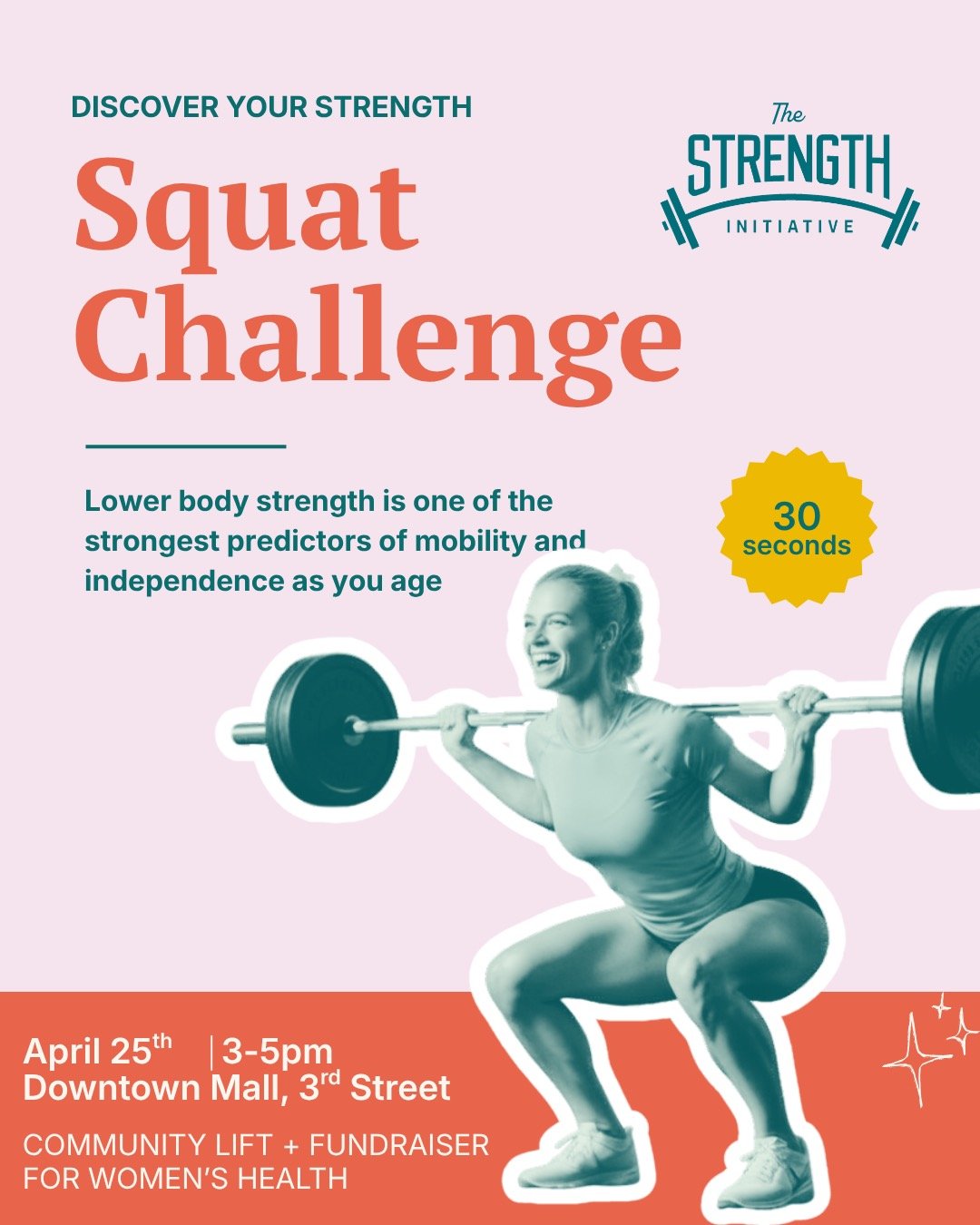 First-ever squat rack. Right on the Downtown Mall. 👀
We&rsquo;re bringing strength out into the open, and inviting you to be part of it!

&rarr; 30 seconds.
 &rarr; As many squats as you can.
 &rarr; Come see what you&rsquo;re capable of.

Plus: gri