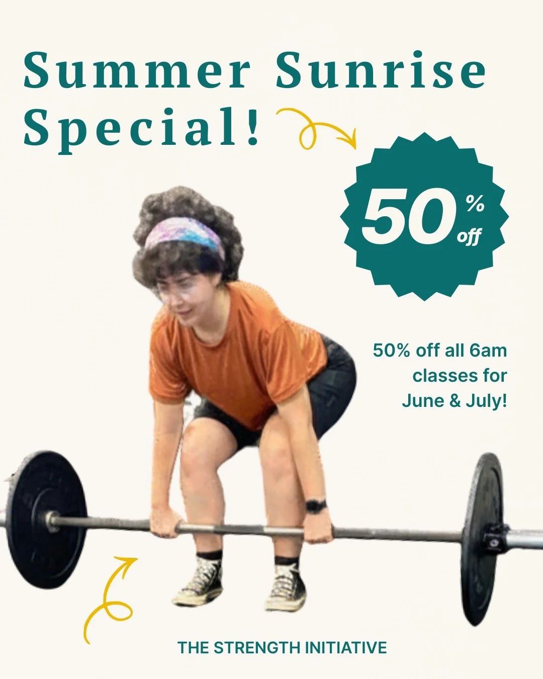 Let's be honest&mdash;summer makes it a little harder to get out of bed for a 6am workout! 

But it also makes it one of the best times to stay consistent.

To make those early mornings a little easier, all 6am classes will be 50% off throughout June