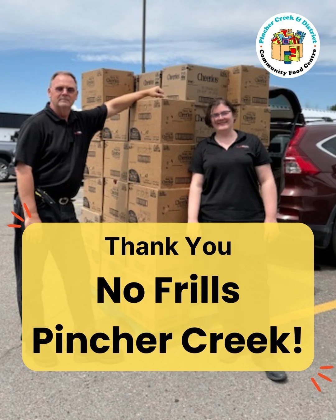 A huge thank you to our local No Frills team! 💛

Earlier this month, store manager Ivan Harris and front-end manager Tana Bruce donated TWO full pallets of cereal, totalling over 875 pounds of food, to the Food Centre.

🙏 Your generosity helps ensu