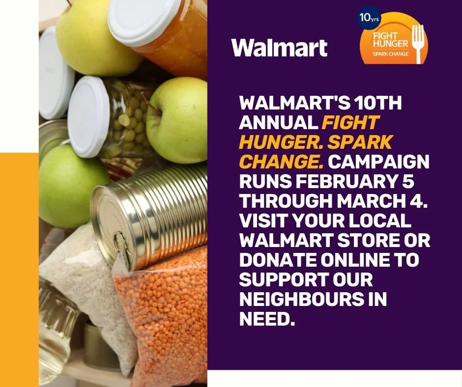 Fight Hunger. Spark Change.
 
From February 6 to March 4, 2026, every dollar raised at the Pincher Creek Walmart goes directly to supporting The Pincher Creek Food Centre as part of their annual Fight Hunger. Spark Change. campaign.

This campaign ha