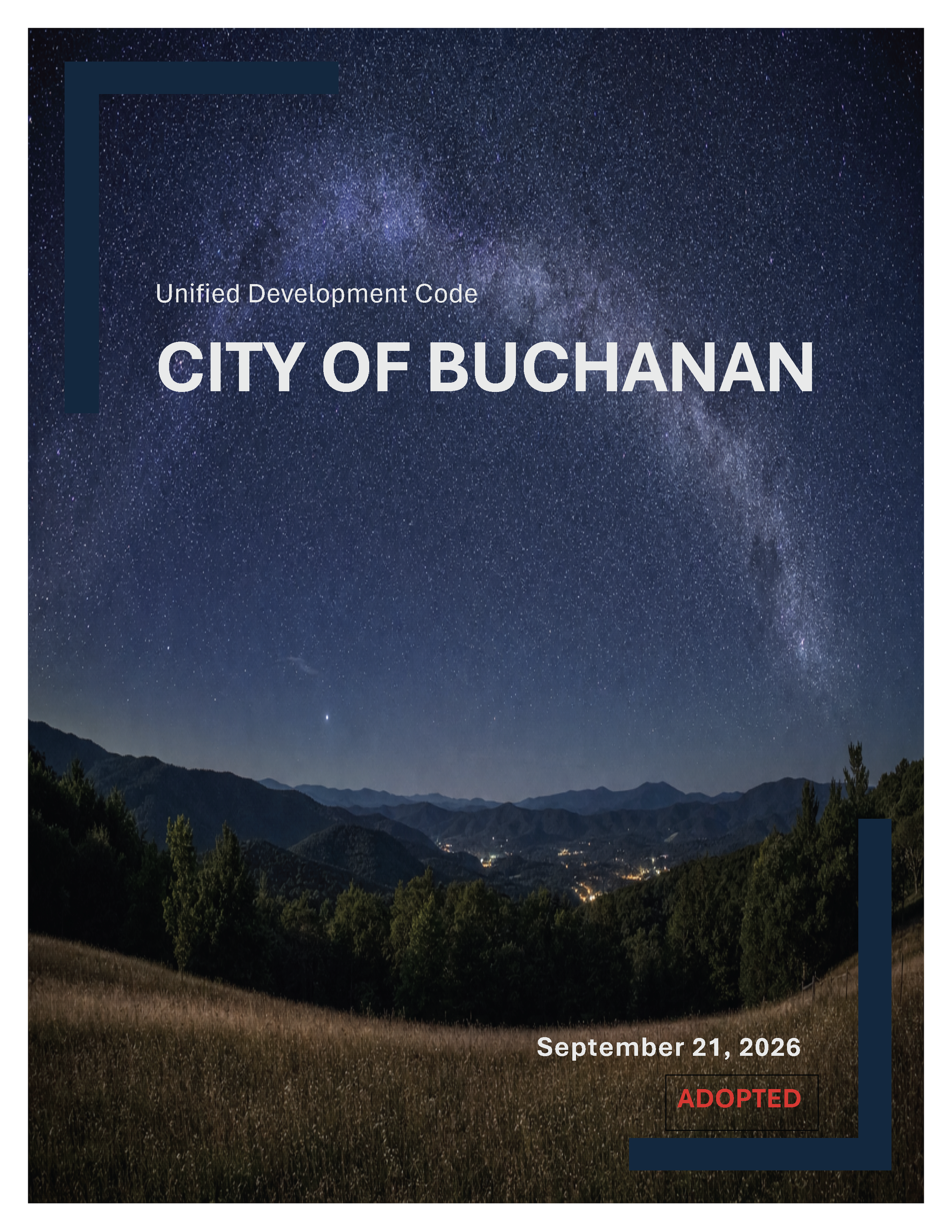 City of Buchanan New Unified Development Code