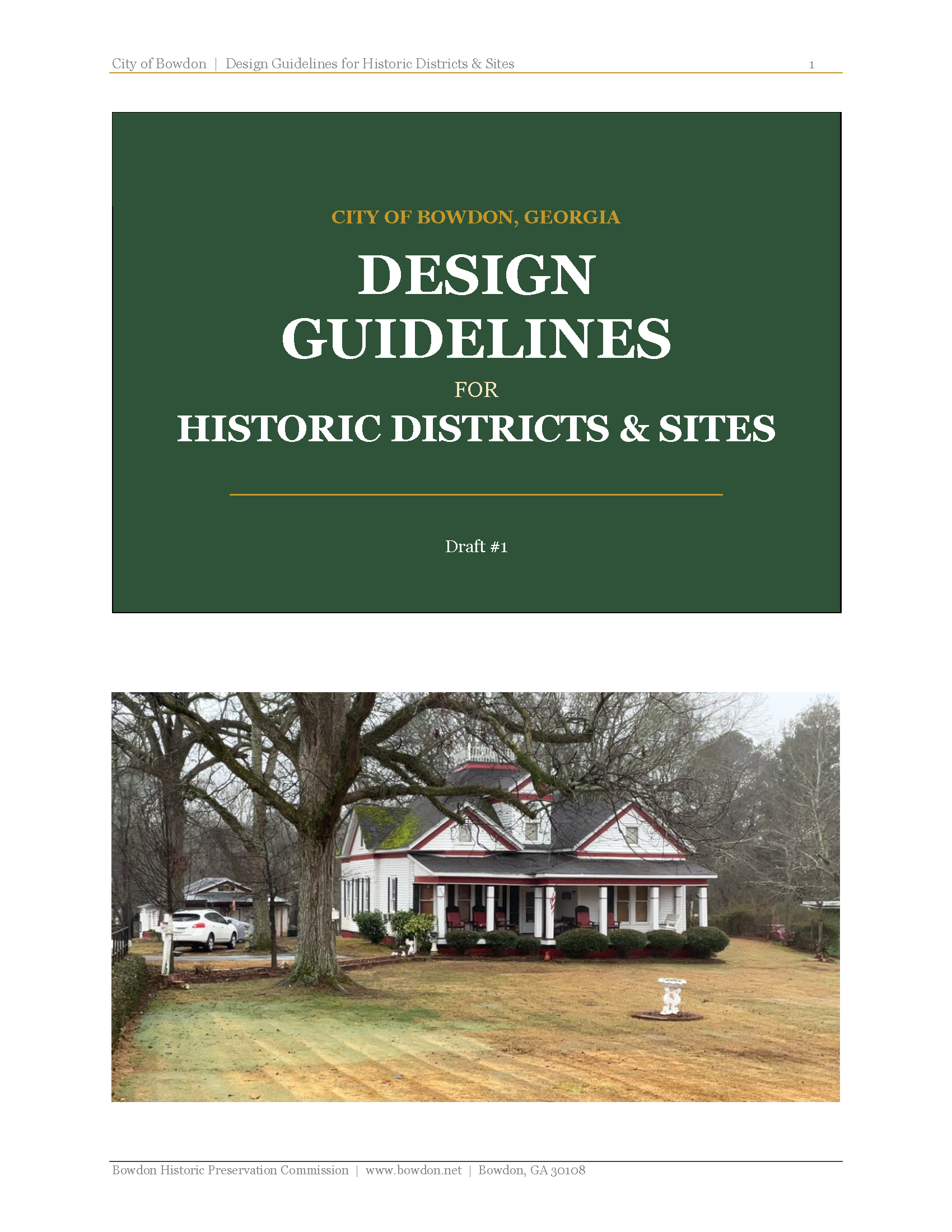 City of Bowdon Design Guidelines