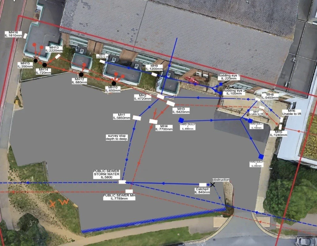 Drainage mapping of proposed construction site