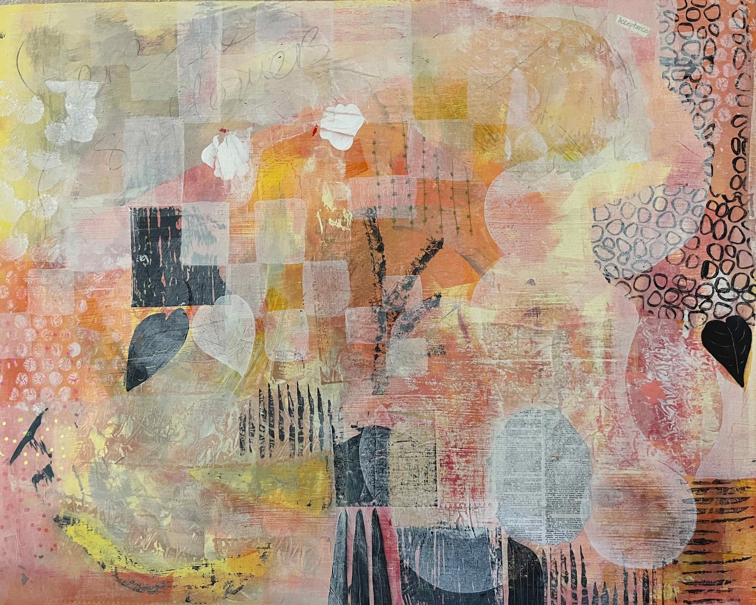 Acceptance, 16 x 20, acrylic collage