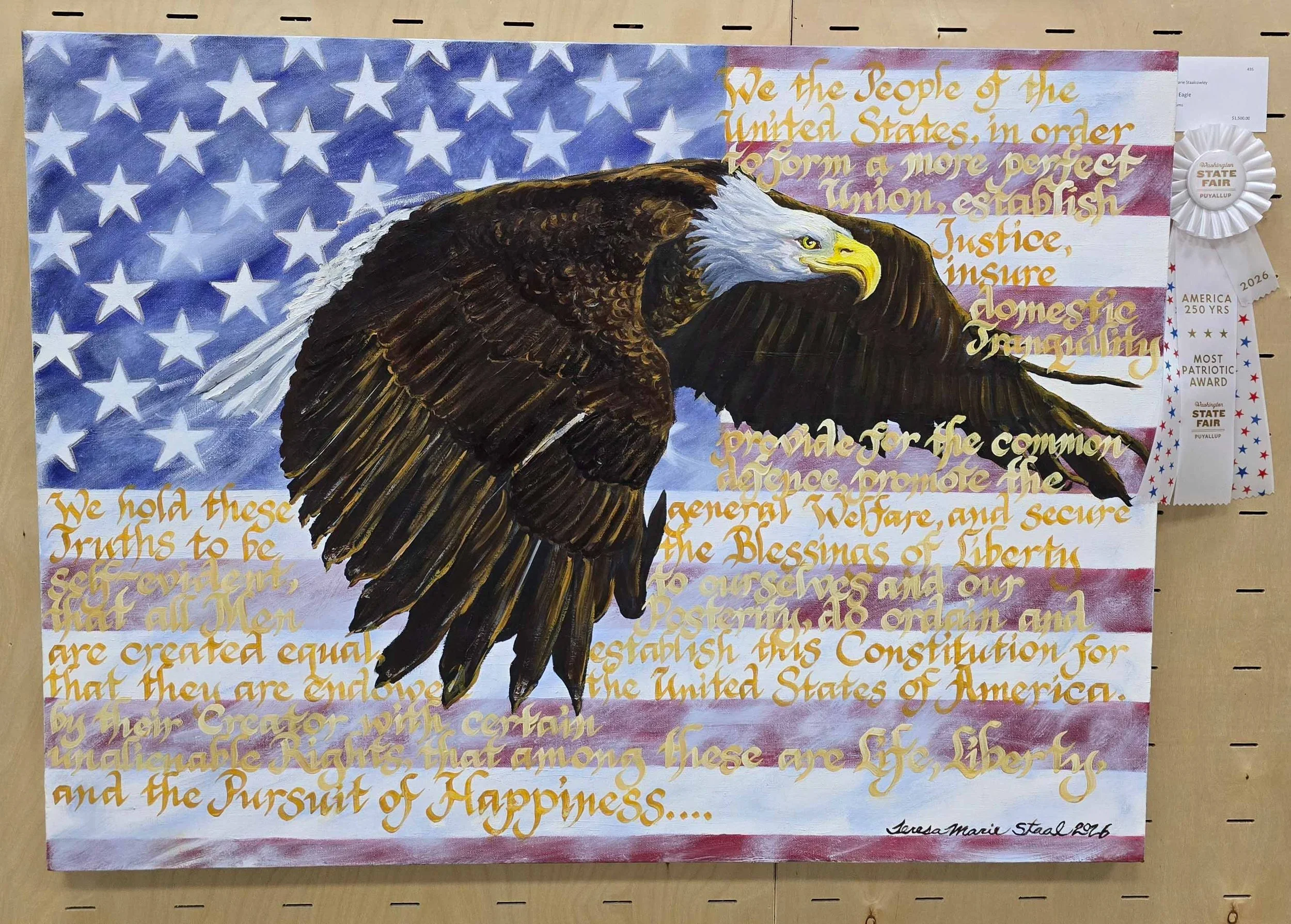 Libery Easgle, oil, 60 x 40