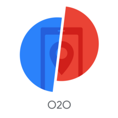 Google Maps logo with a split design, showing the blue map marker and red map marker icons.