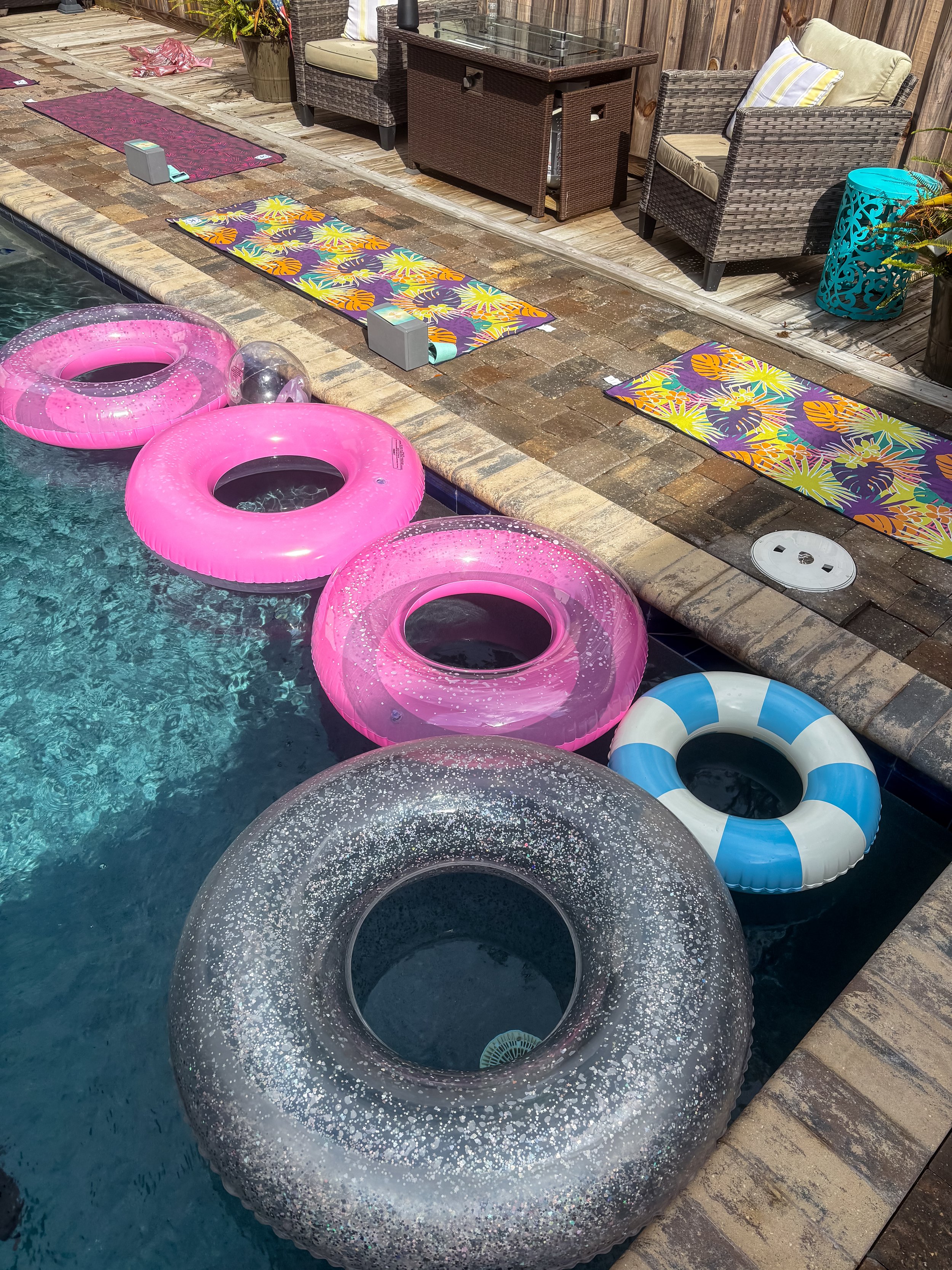 Vacation rental pool area in St. Augustine, Florida, perfect for private yoga, Pilates, and wellness experiences