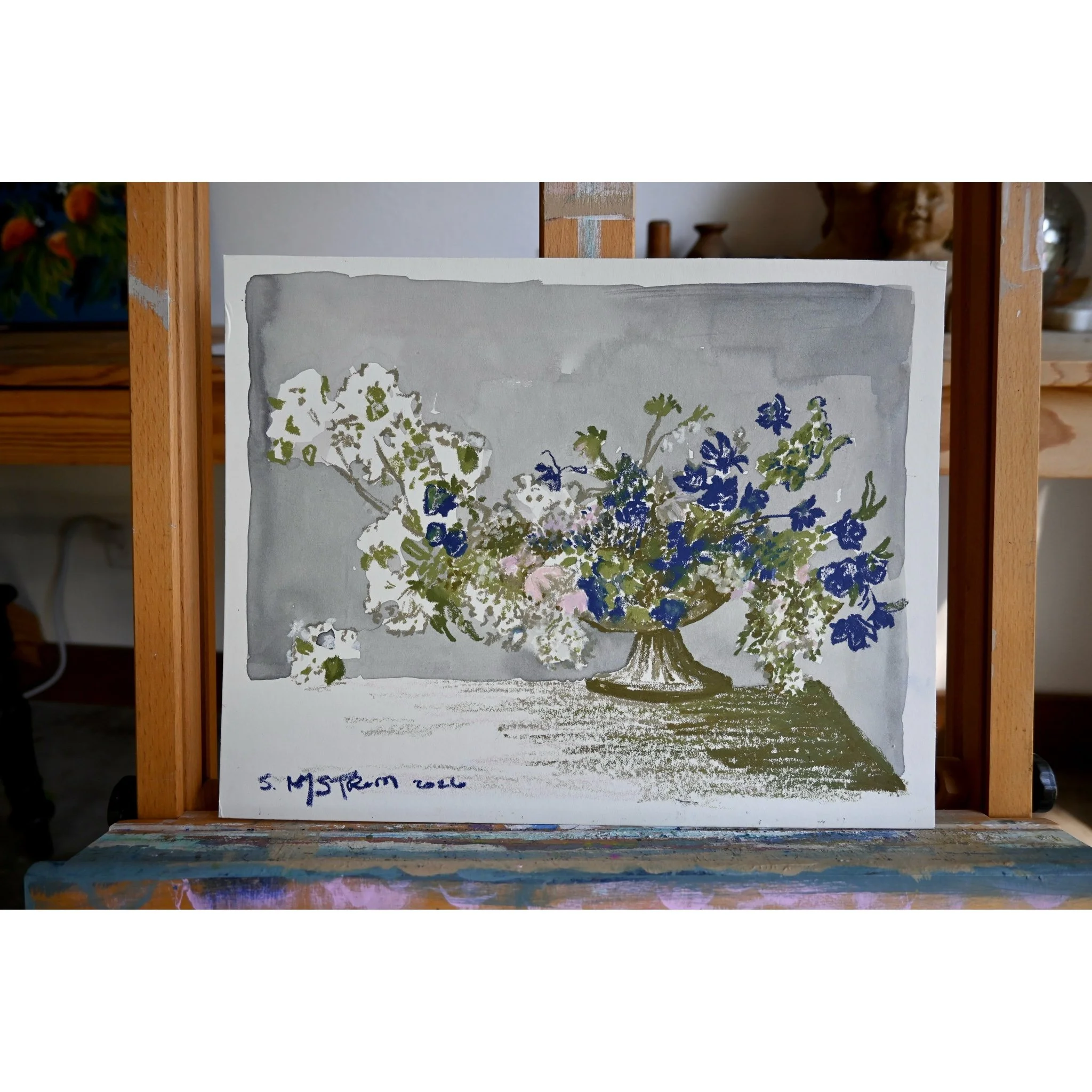 Blue Floral - 11x14"