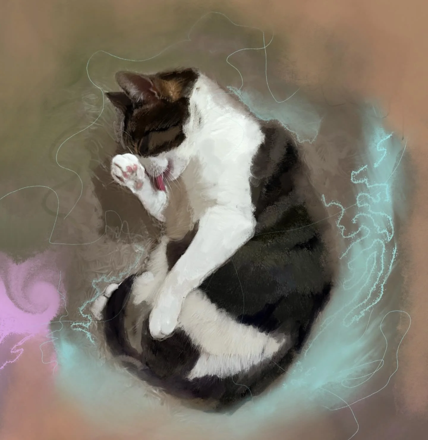 A quiet moment with my Olive. #digitaldrawing #illustration #art