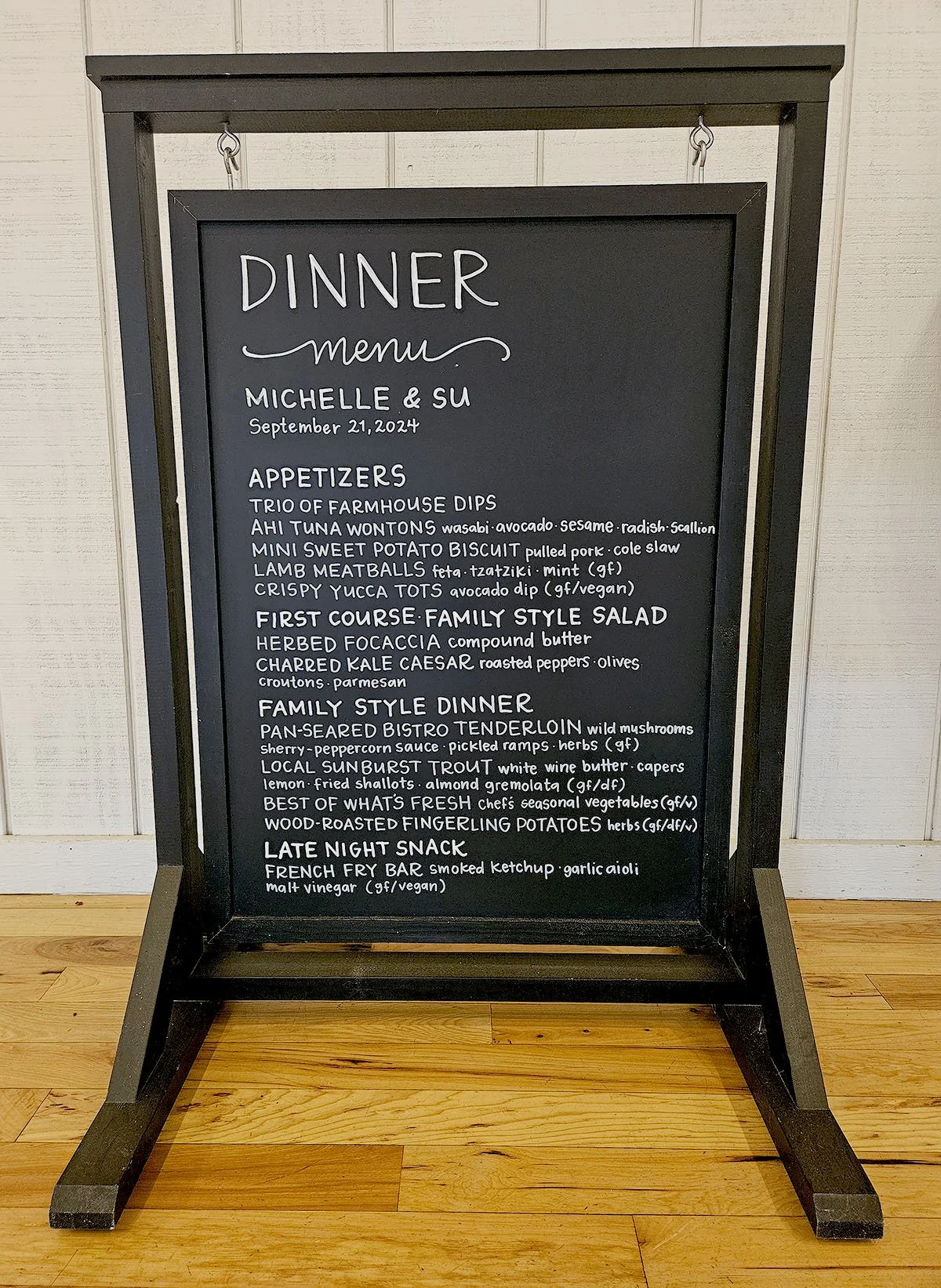Modern Sign with Full Menu