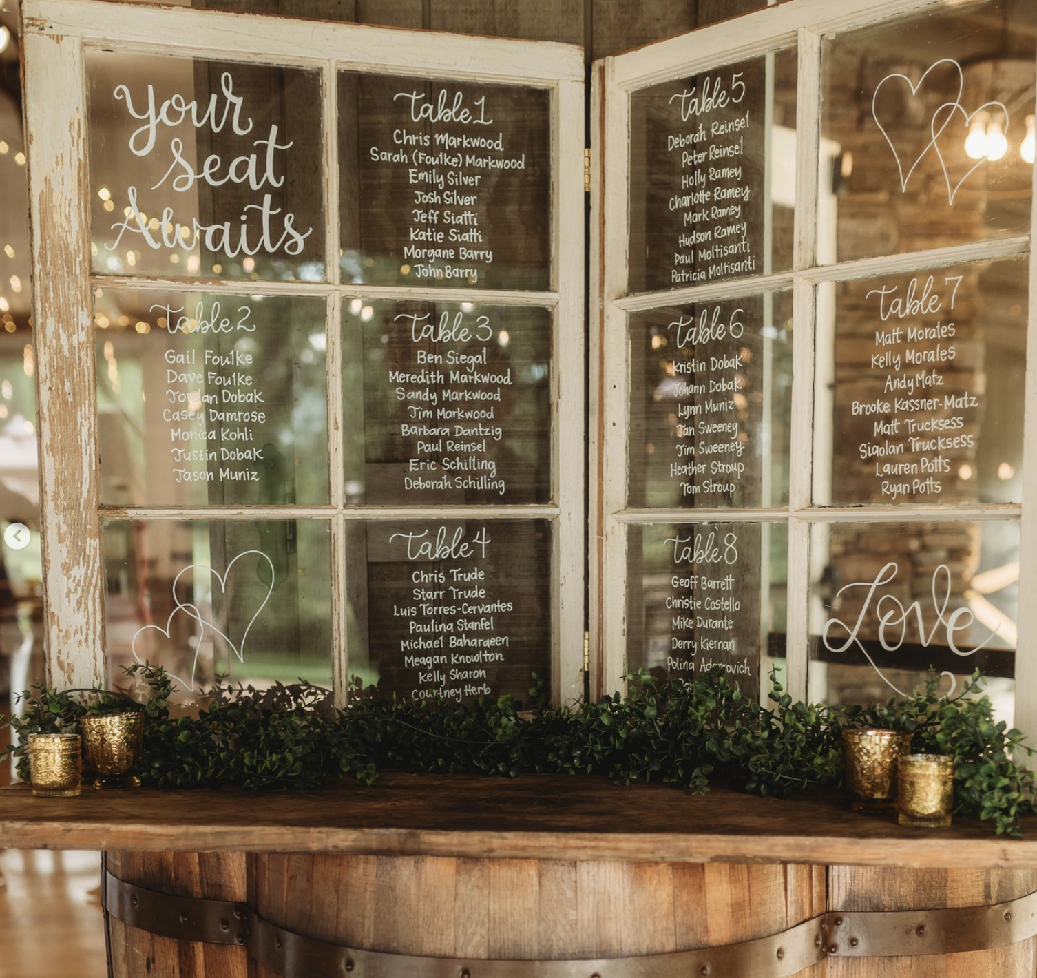 Antique Window Seating Chart