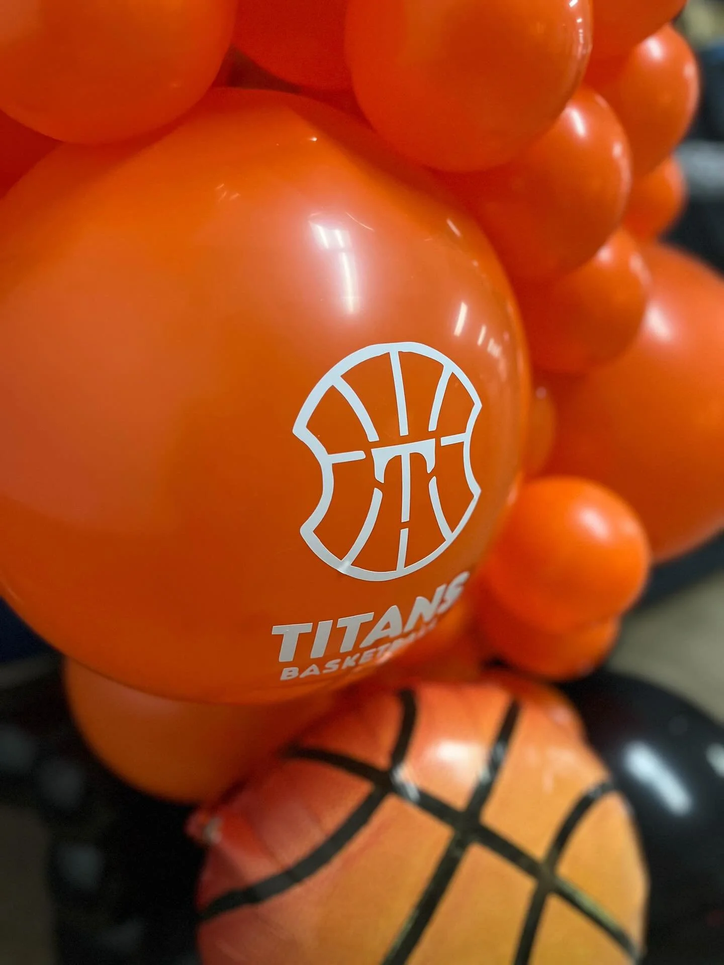 Game Day Magic at The Aud! 🏀⠀
⠀
We had the absolute pleasure of creating a bold balloon installation for the KW Titans Home Opening Game at The Aud today! @kwtitans @cityofkitchener 
⠀
Nothing like high energy, team spirit, and a pop of balloons to 