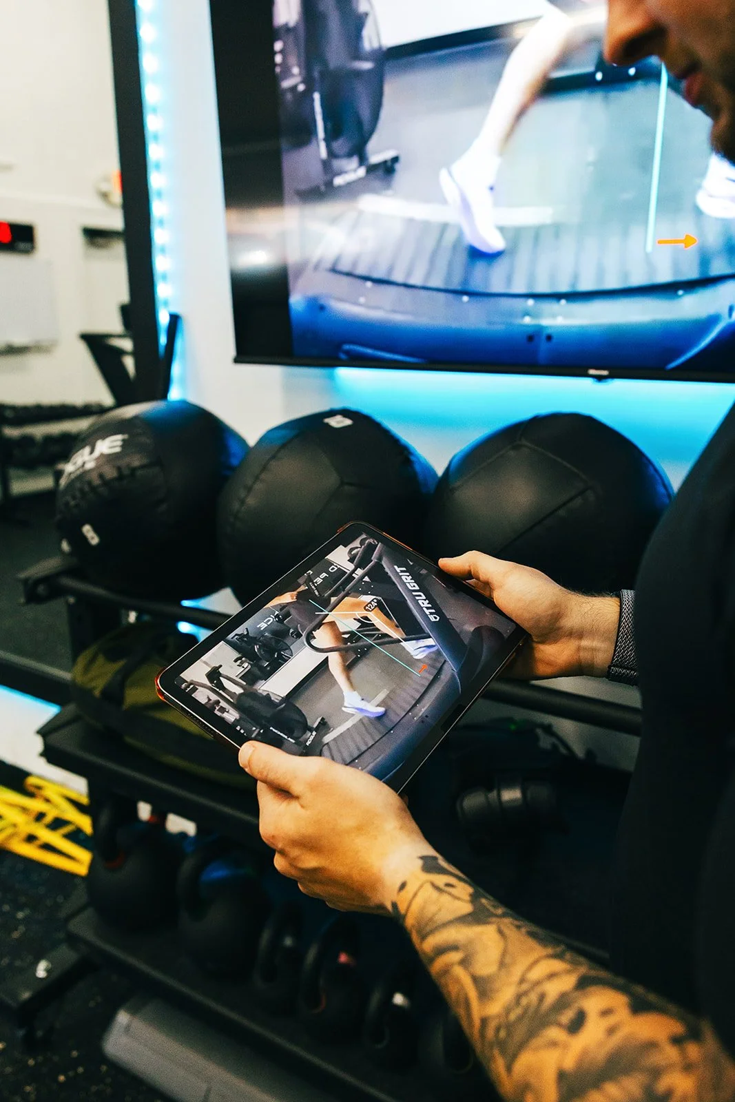 Image of a running analysis on an iPad at Fine Tuned Performance