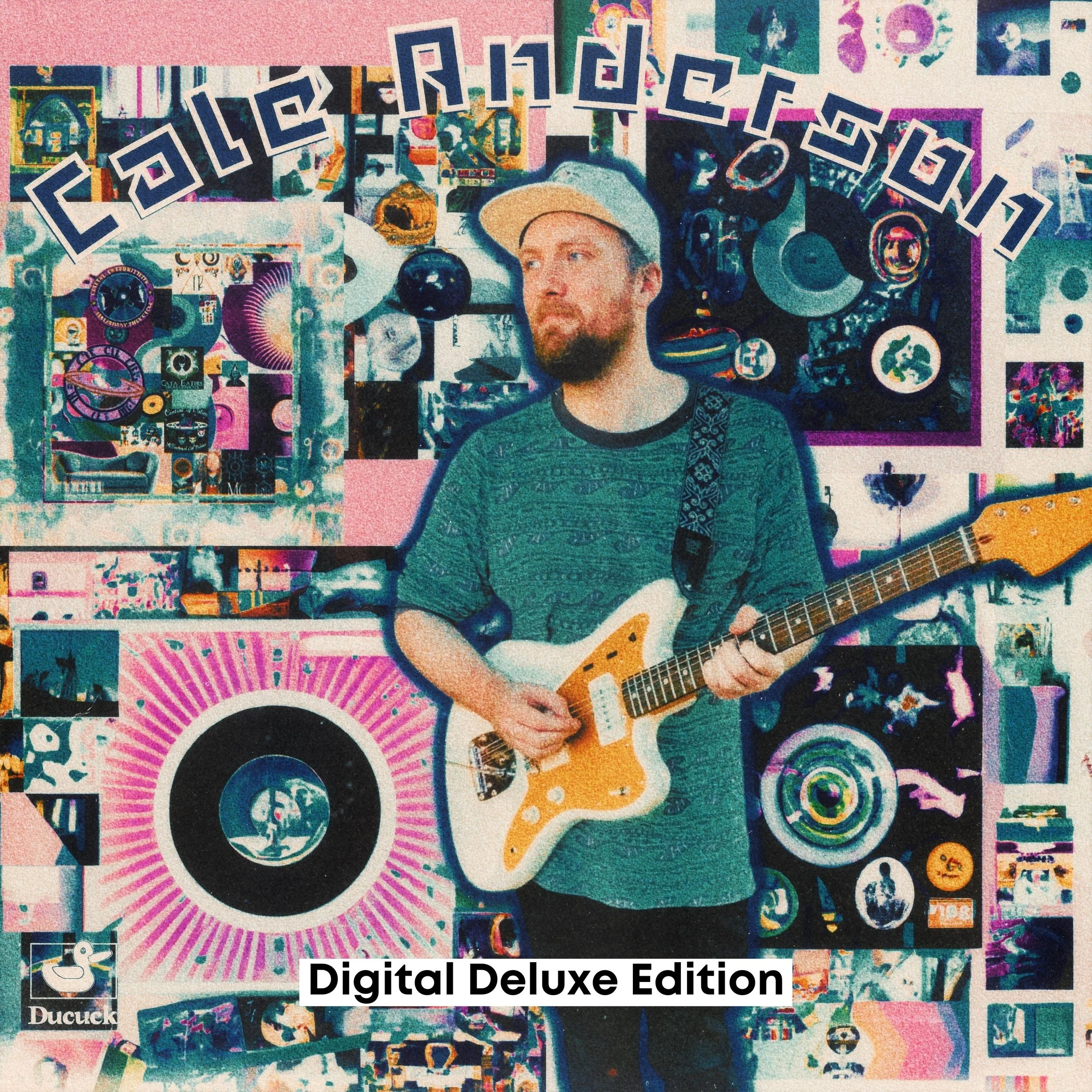A man with a beard and cap holding a yellow electric guitar in front of a colorful collage of artwork and photographs, with the text 'Code Riad 66' at the top and 'Digital Deluxe Edition' at the bottom.