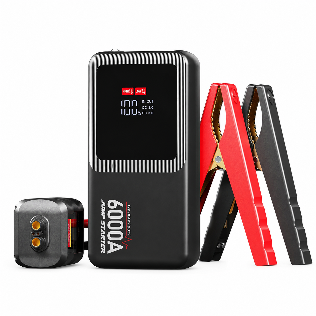 Portable Battery Jumper, 6000 Amps, Heavy Duty