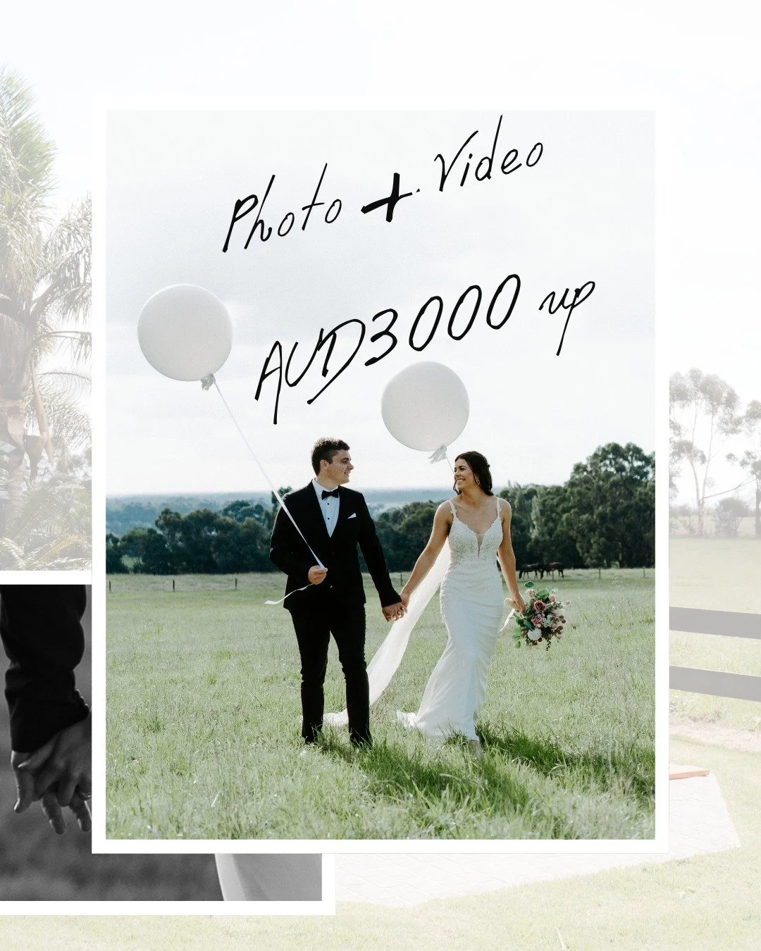 Photo + Video bundle package start from AUD3000

Our Wedding Photo + Video Package is designed to tell your love story in the most honest and relaxed way &mdash; no stiff posing, no pressure. Just you, your people, and the day as it unfolds.

NOW OPE