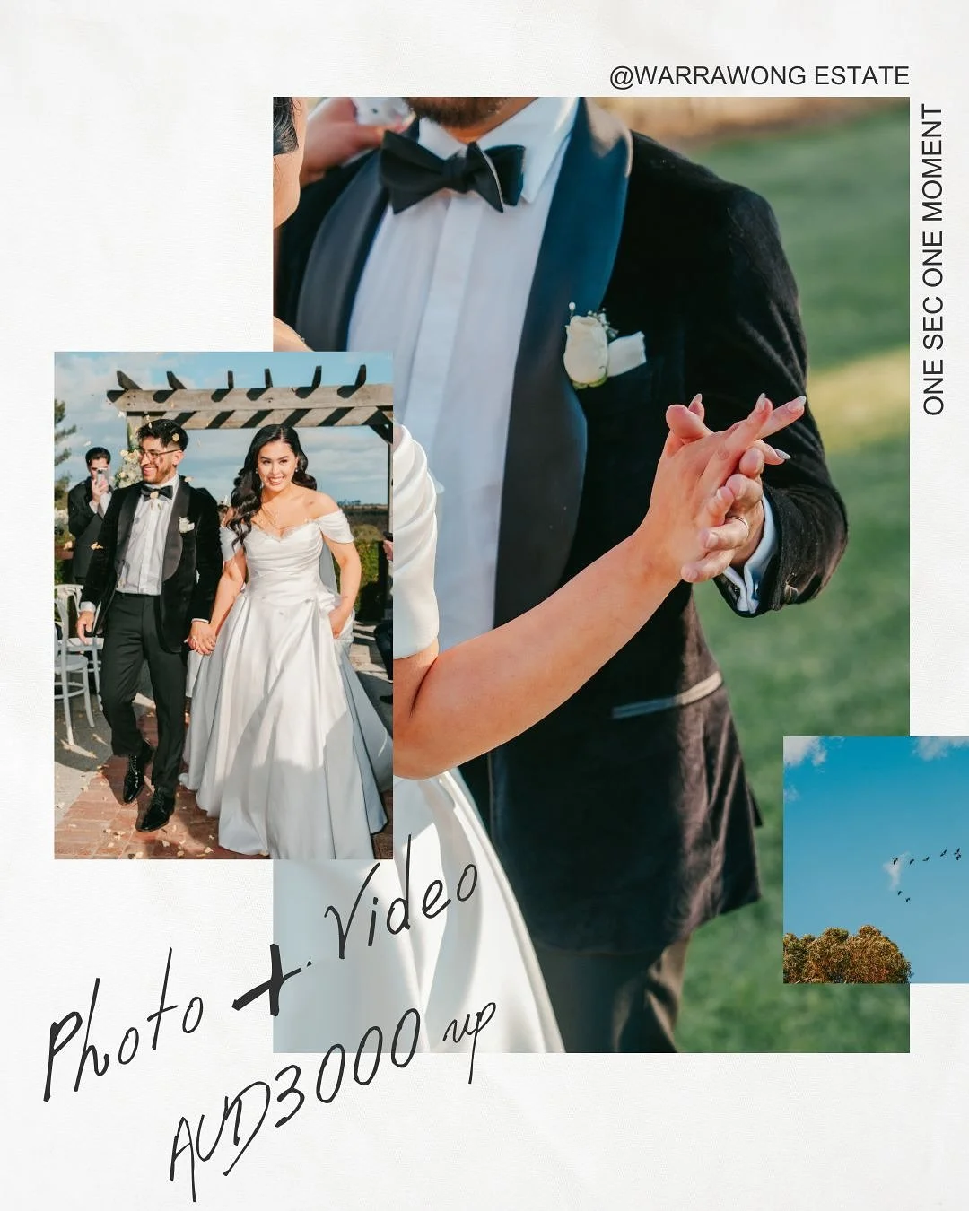 Photo + Video bundle package start from AUD3000

Our Wedding Photo + Video Package is designed to tell your love story in the most honest and relaxed way &mdash; no stiff posing, no pressure. Just you, your people, and the day as it unfolds.

NOW OPE