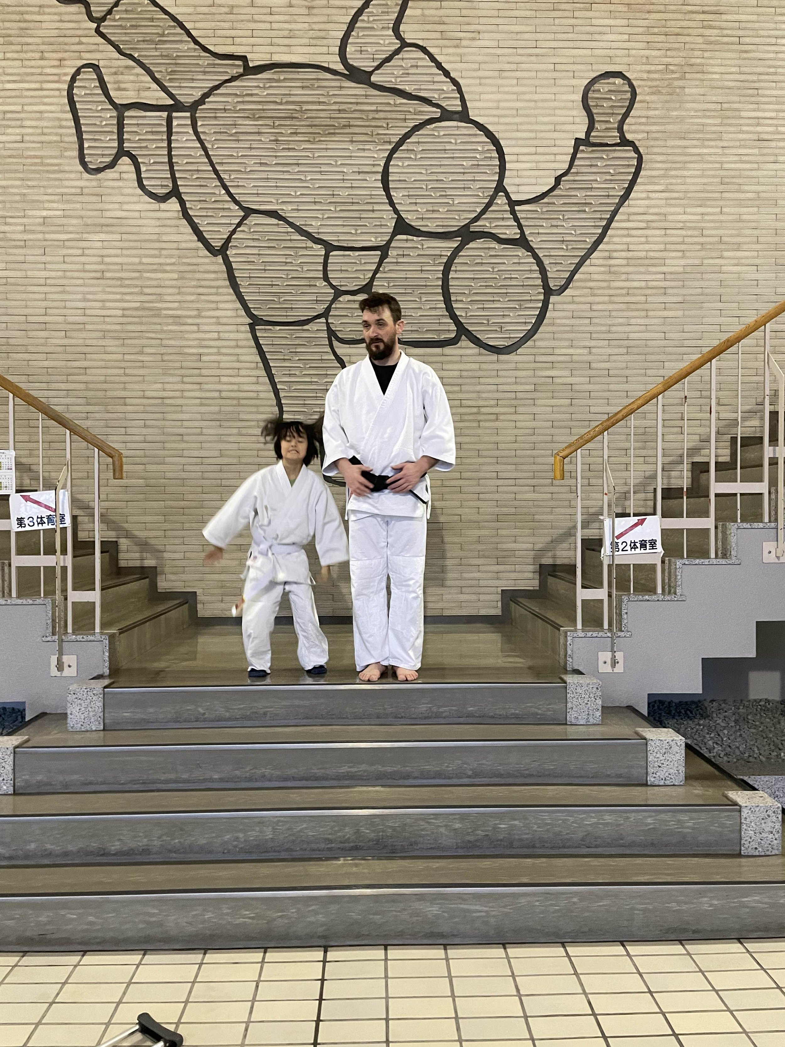 Paul and Leonn - first practice at Obihiro No Mori