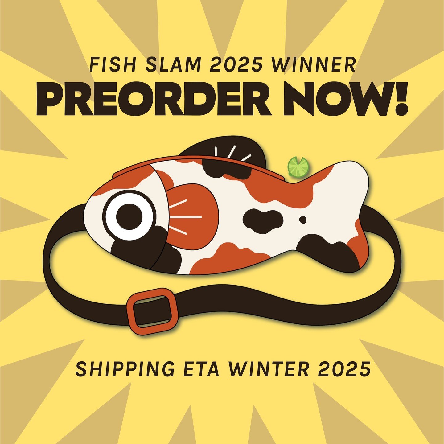 THE WINNER IS... KOI! Congrats to all of the Koi fans. You can now go snag him for real in the shop-- more info there. Rough ETA is winter 2025! Preorders are available in the USA only-- once these arrive in the Winter we'll have them available for i